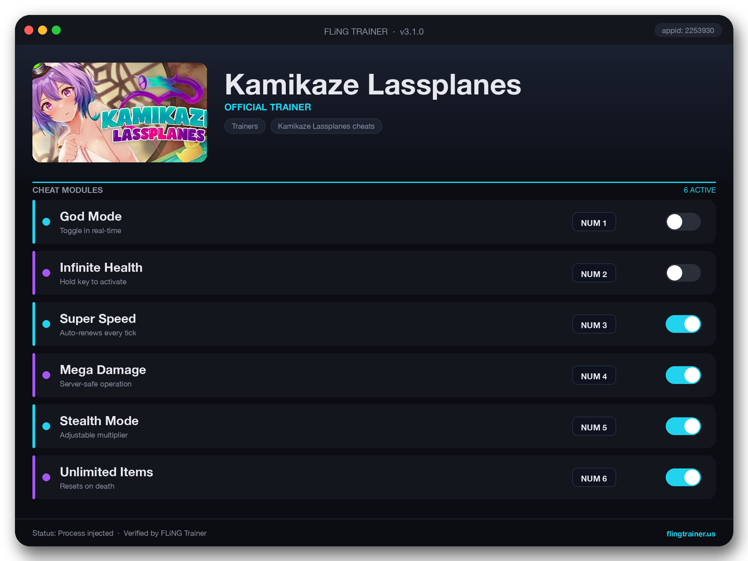 Kamikaze Lassplanes Trainer interface