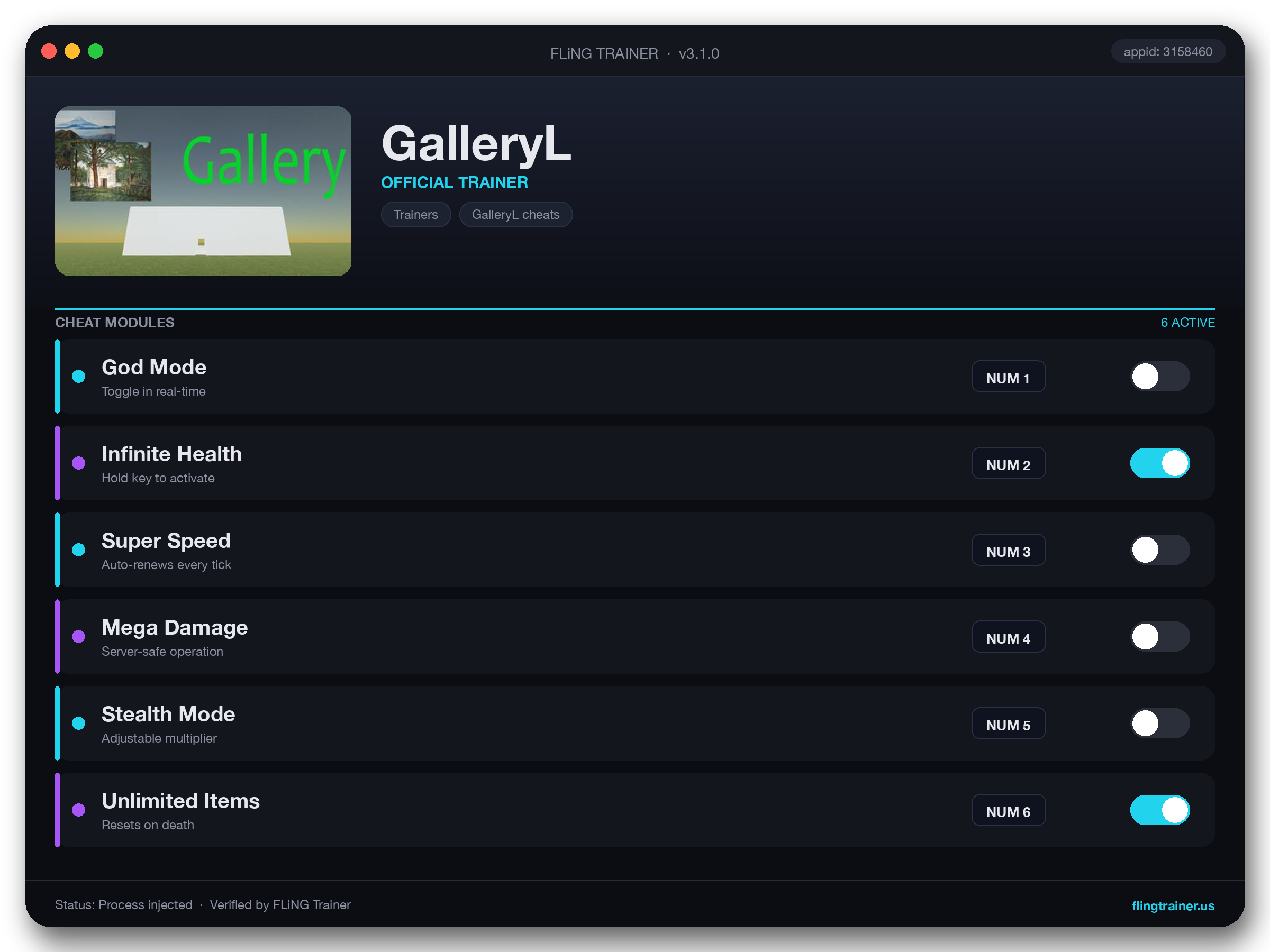 GalleryL Trainer interface