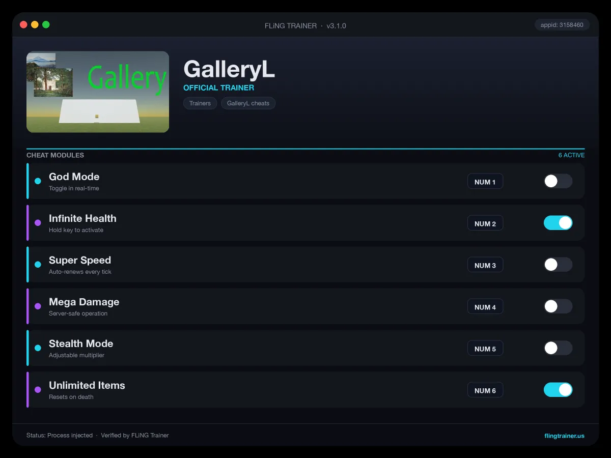 GalleryL Trainer interface