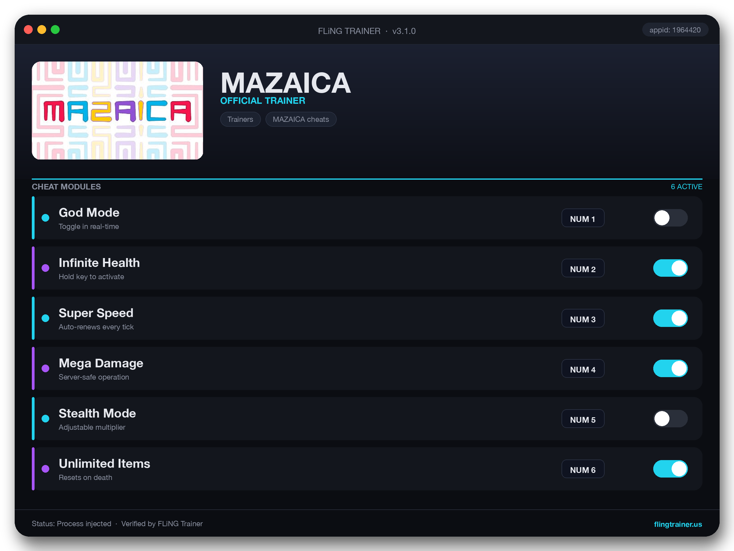 MAZAICA Trainer interface