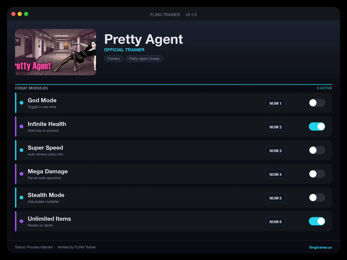 Pretty Agent Trainer interface