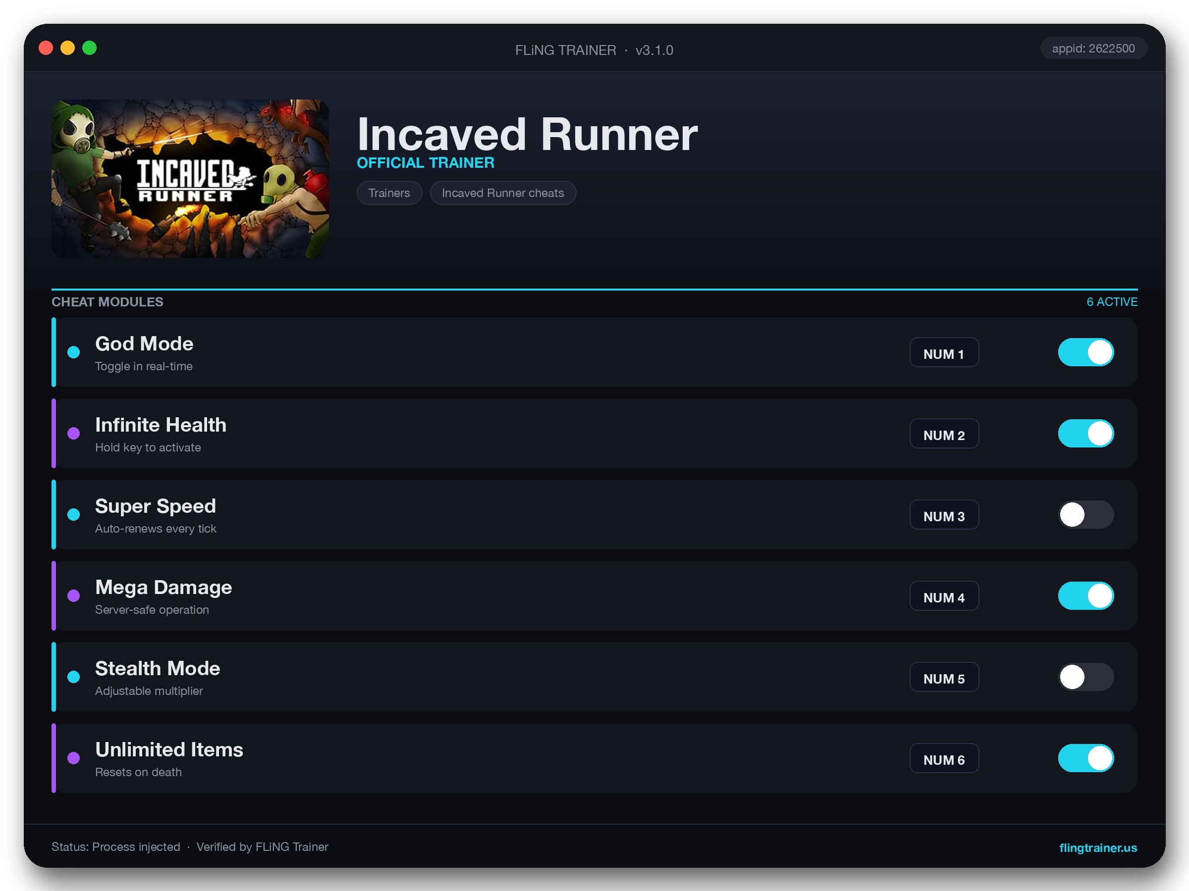 Incaved Runner Trainer interface