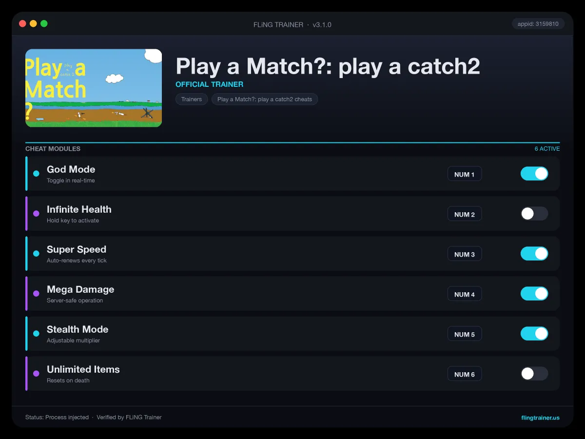Play a Match?: play a catch2 Trainer interface