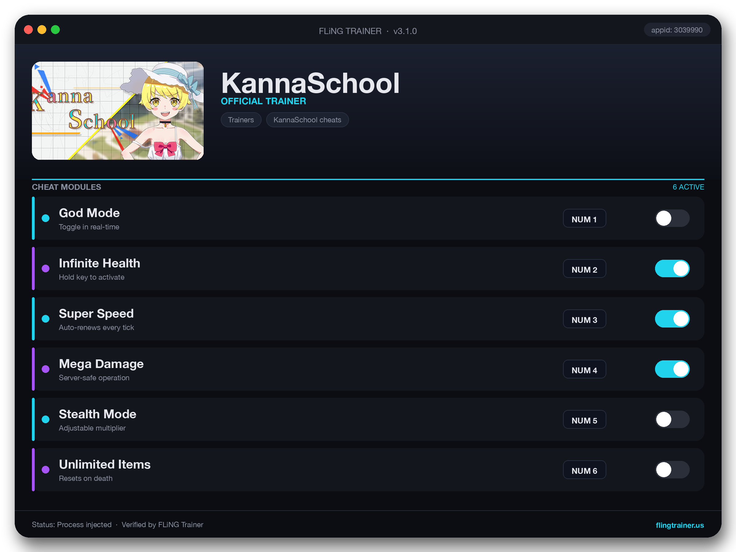 KannaSchool Trainer interface