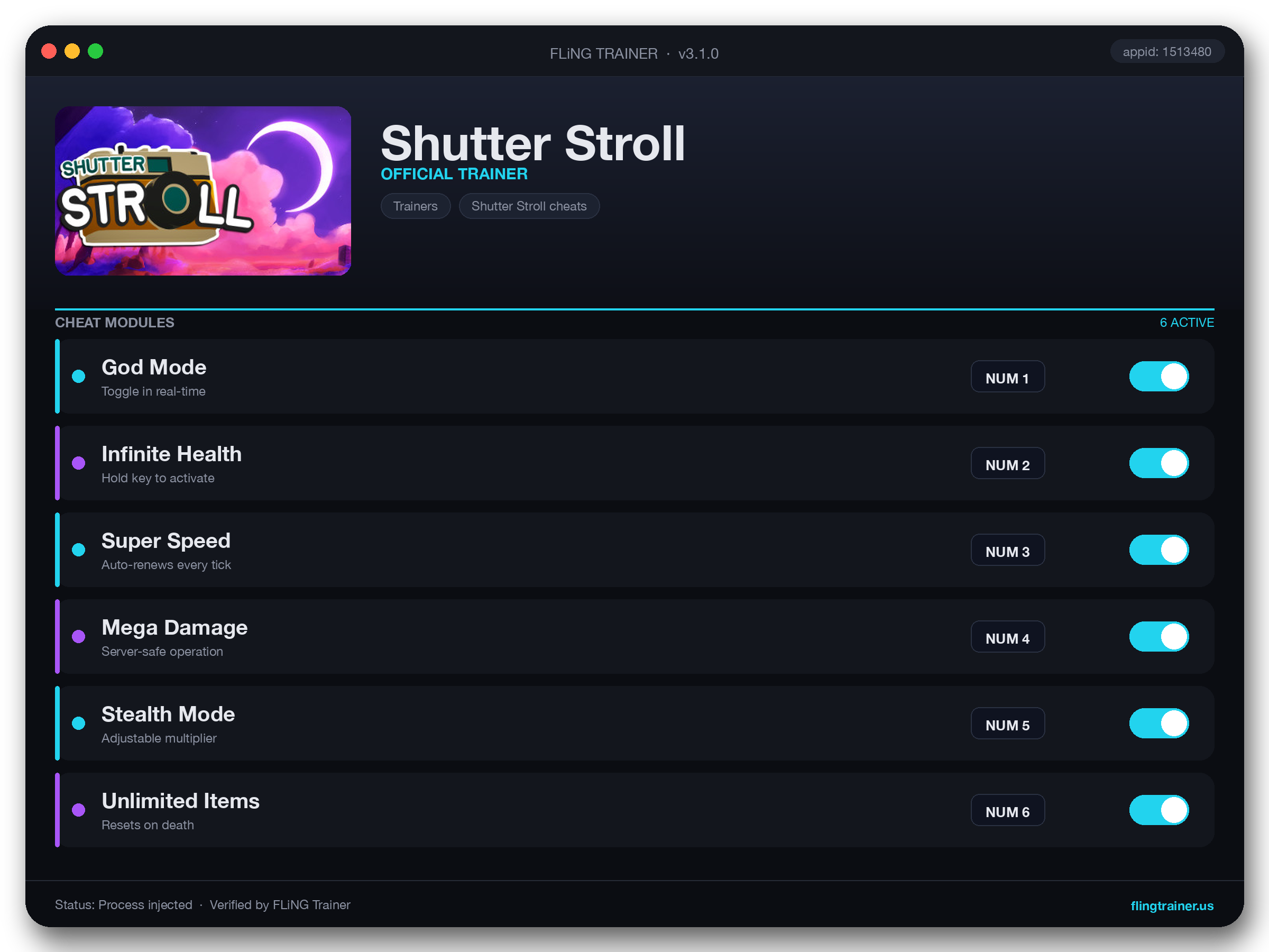 Shutter Stroll Trainer interface