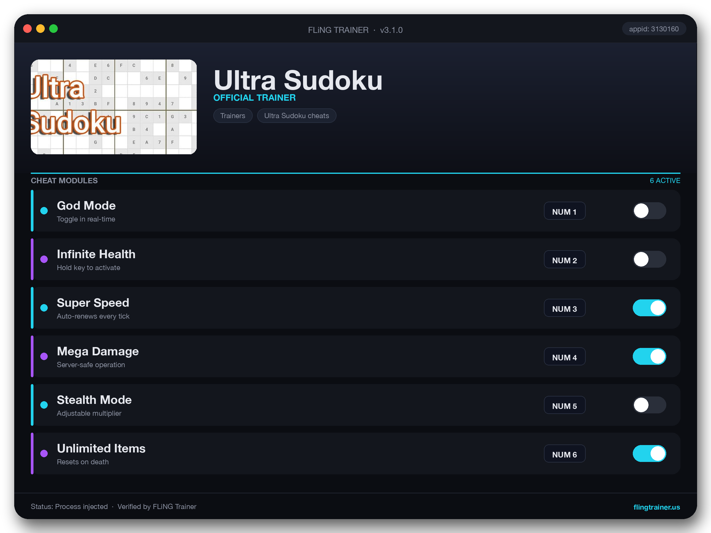 Ultra Sudoku Trainer interface