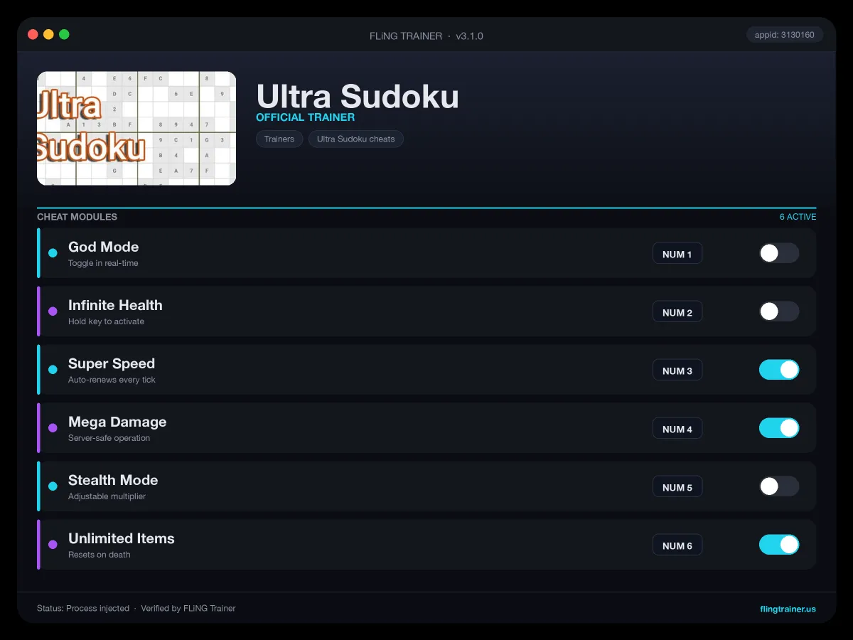 Ultra Sudoku Trainer interface