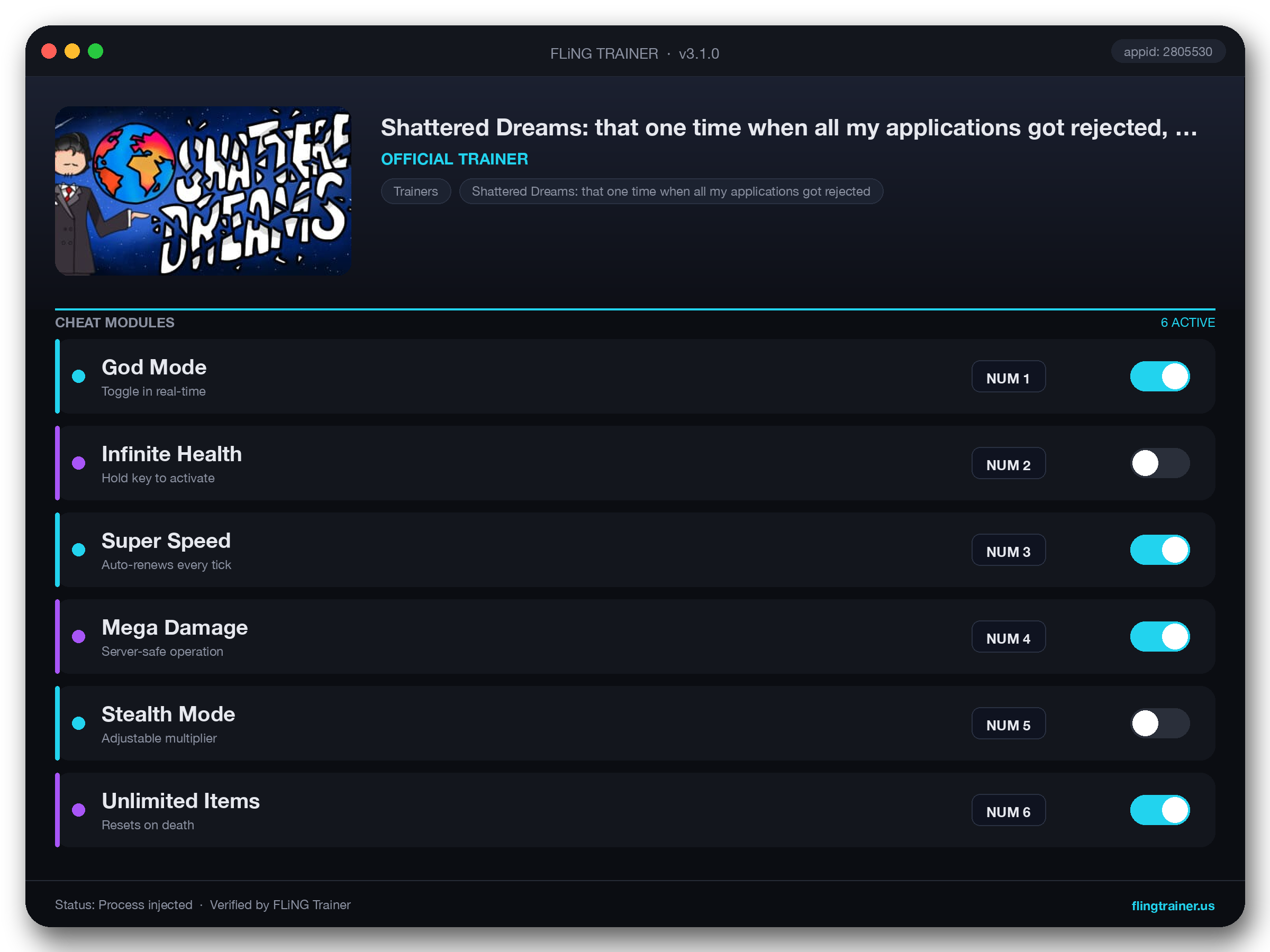 Shattered Dreams: that one time when all my applications got rejected, so I started my own company. My life became an idle / clicker game where I must increase all incremental values and squeeze my employees for every last bit of soul they have left. Trainer interface