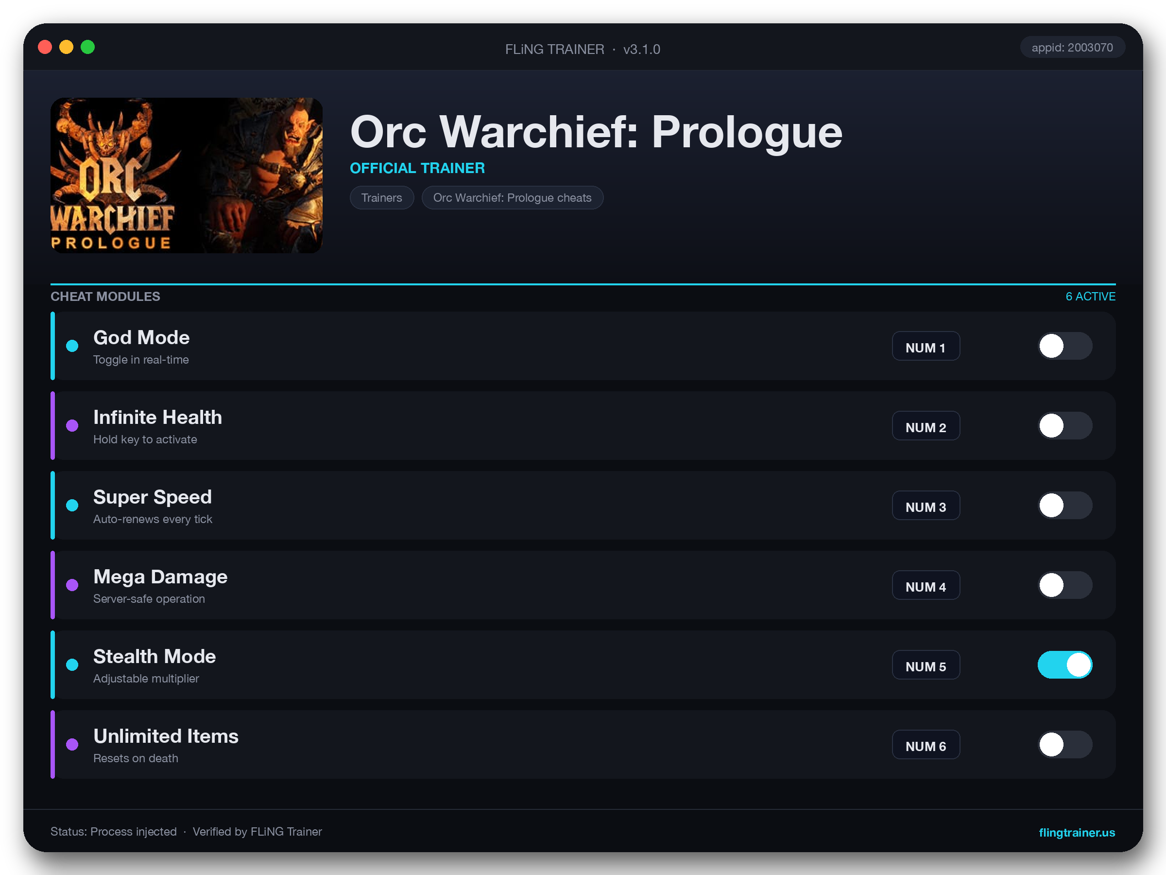 Orc Warchief: Prologue Trainer interface