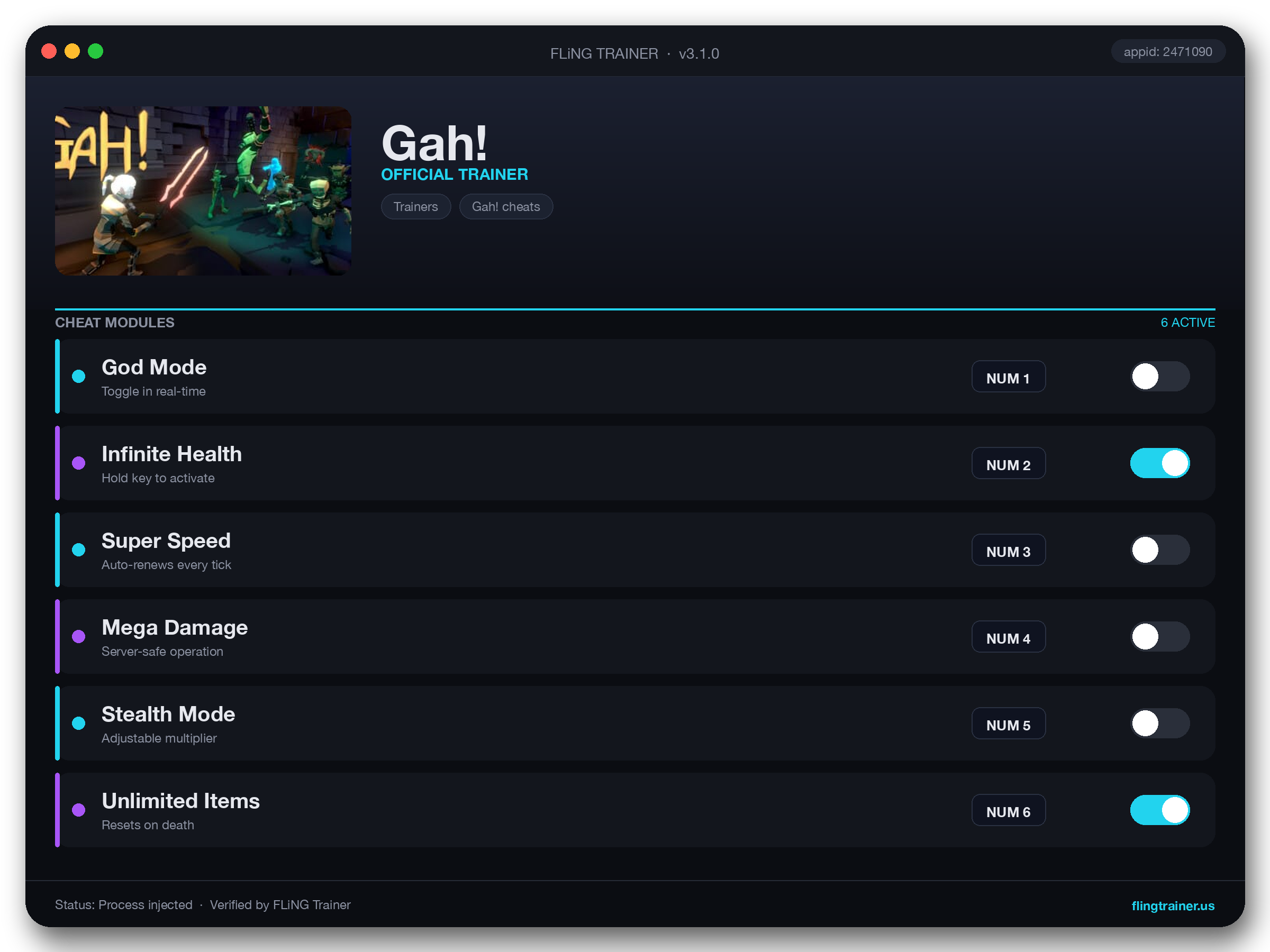 Gah! Trainer interface
