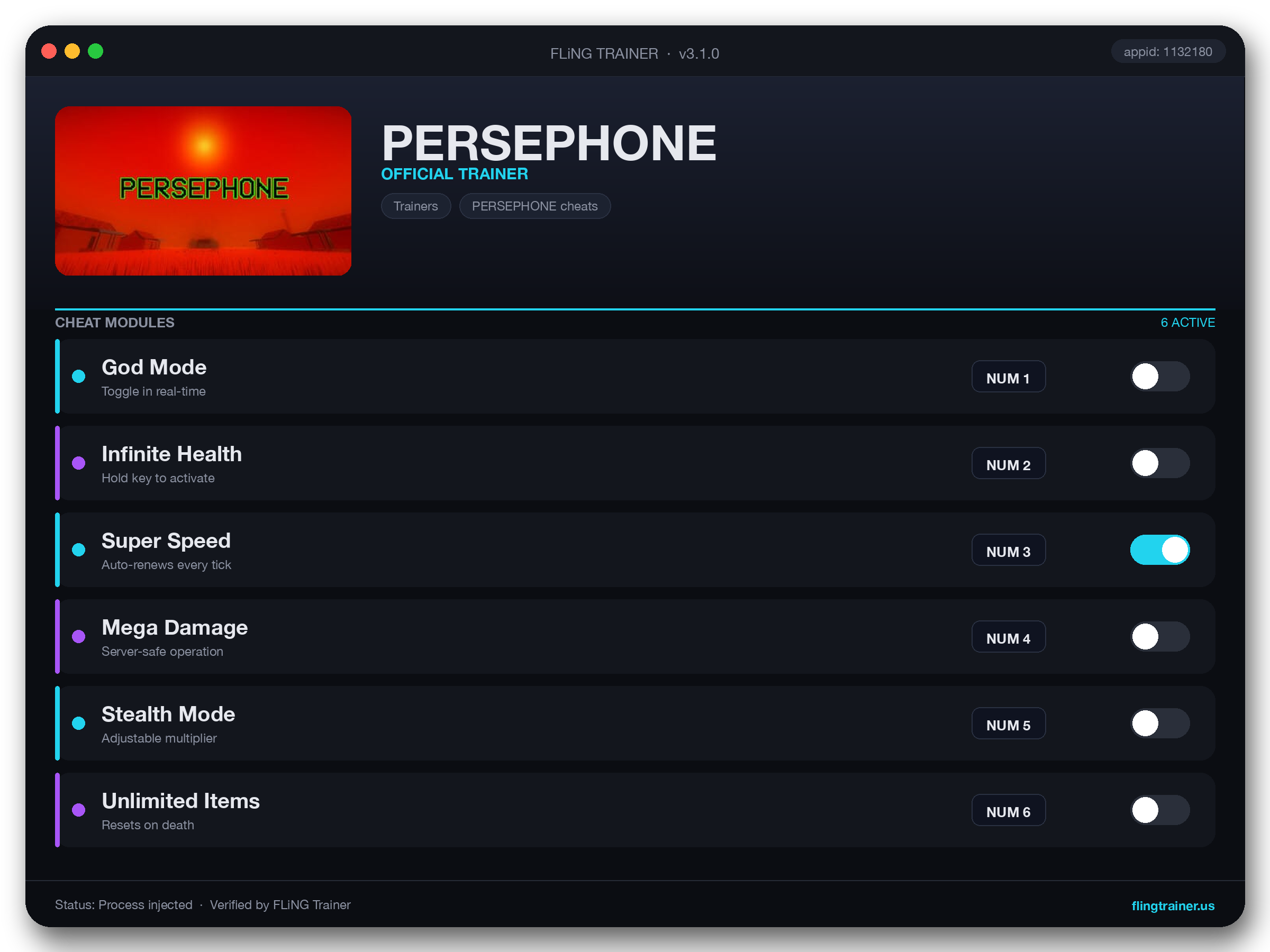 PERSEPHONE Trainer interface