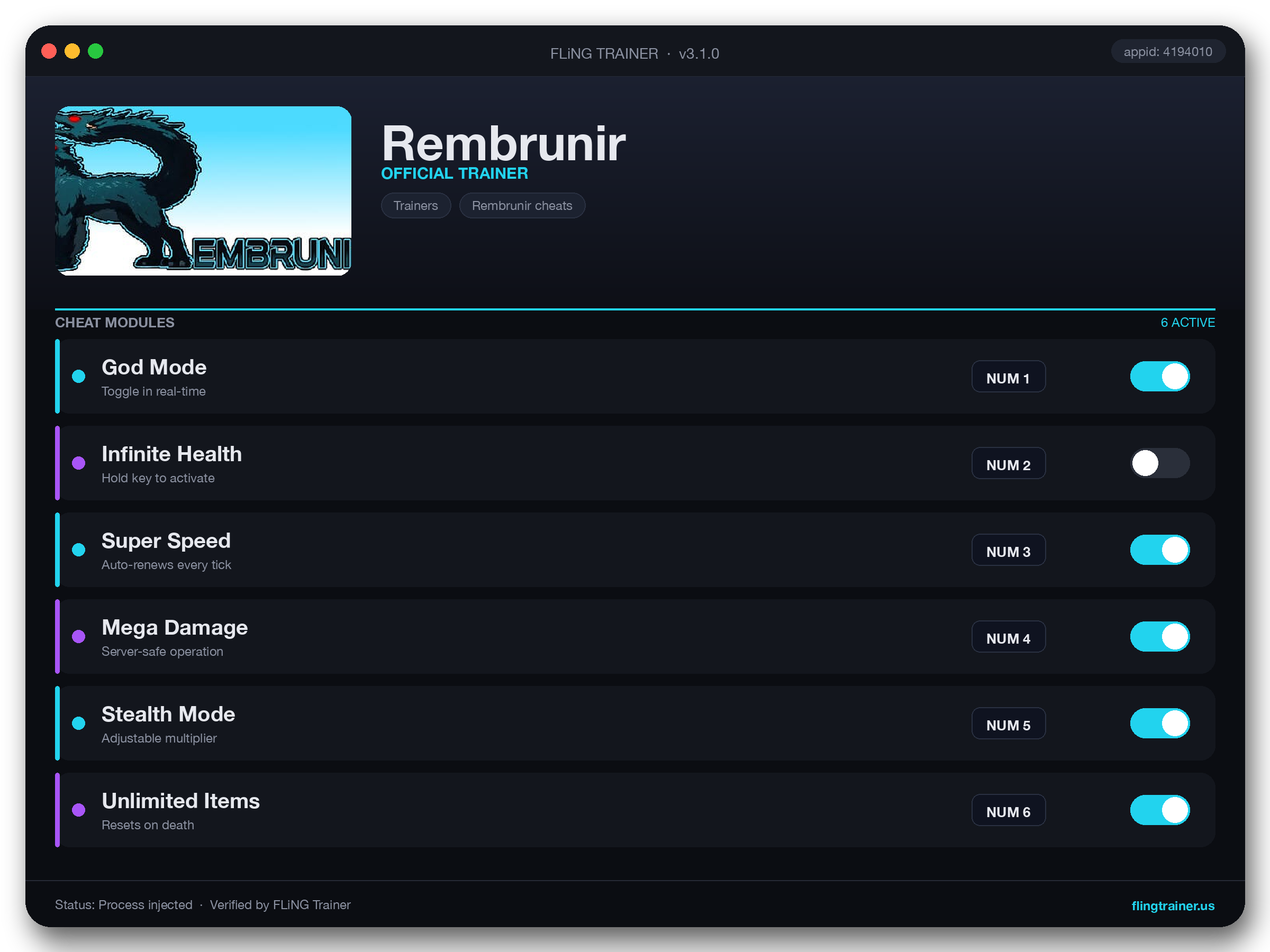 Rembrunir Trainer interface