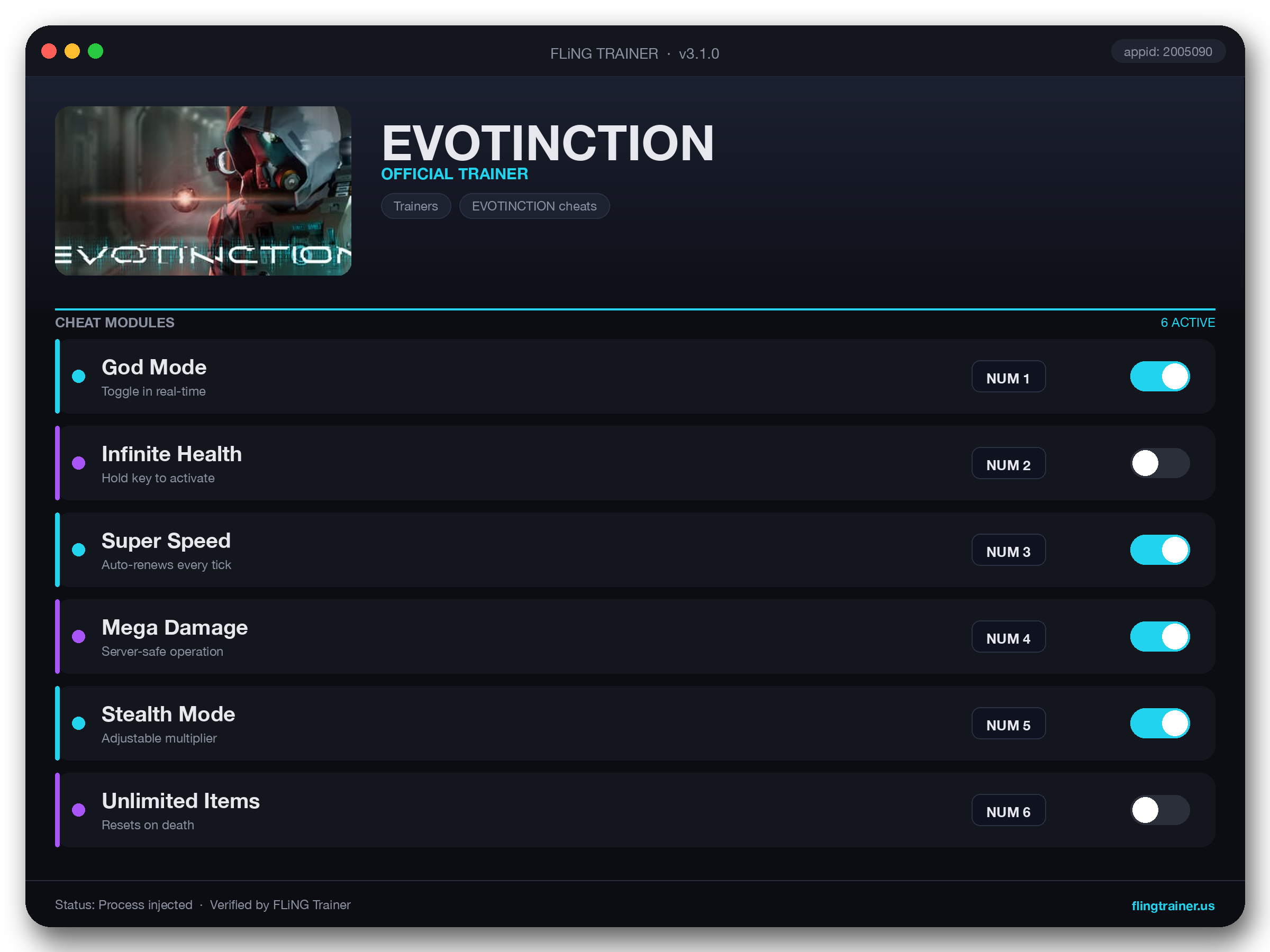 EVOTINCTION Trainer interface