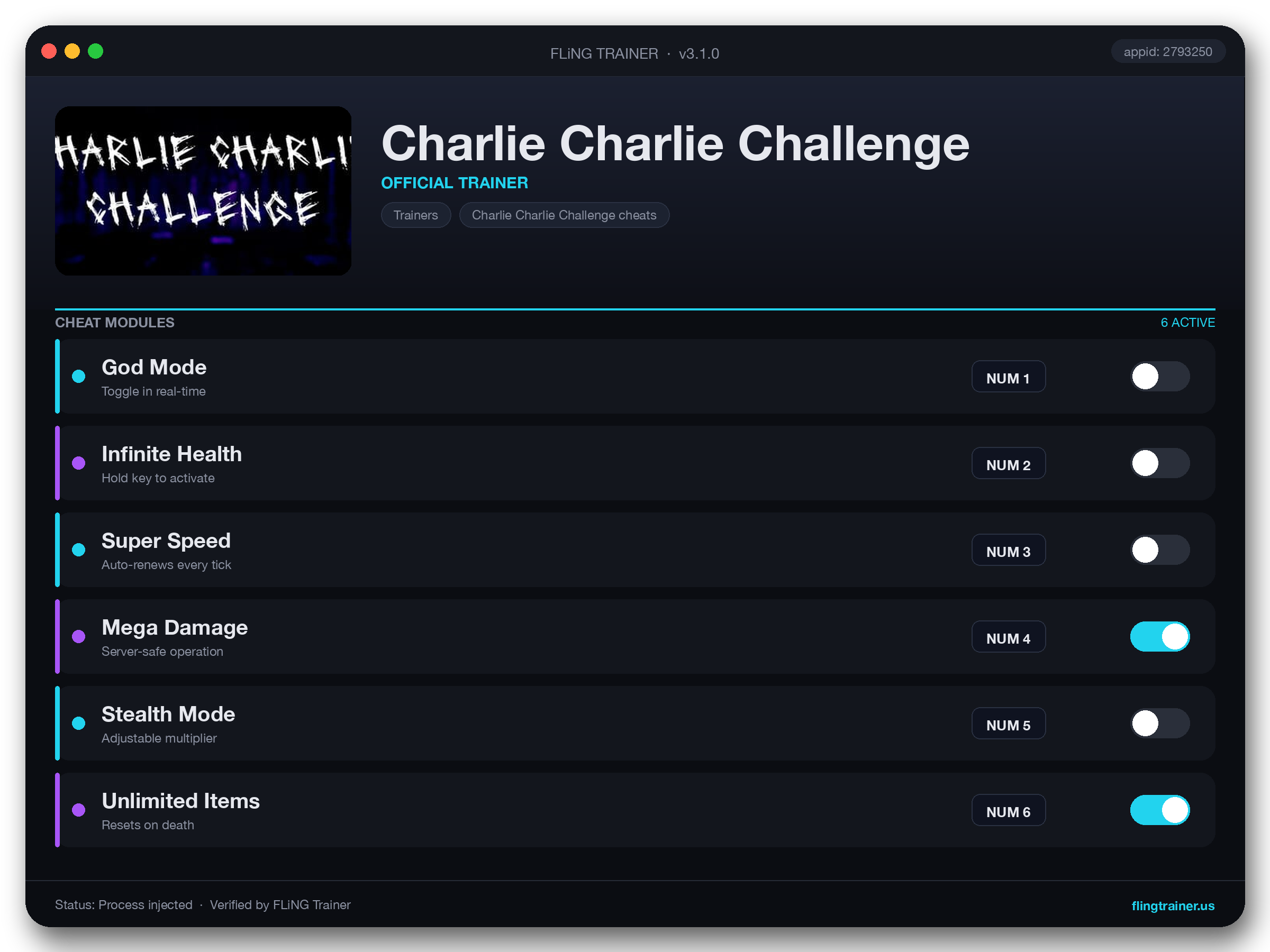 Charlie Charlie Challenge Trainer interface