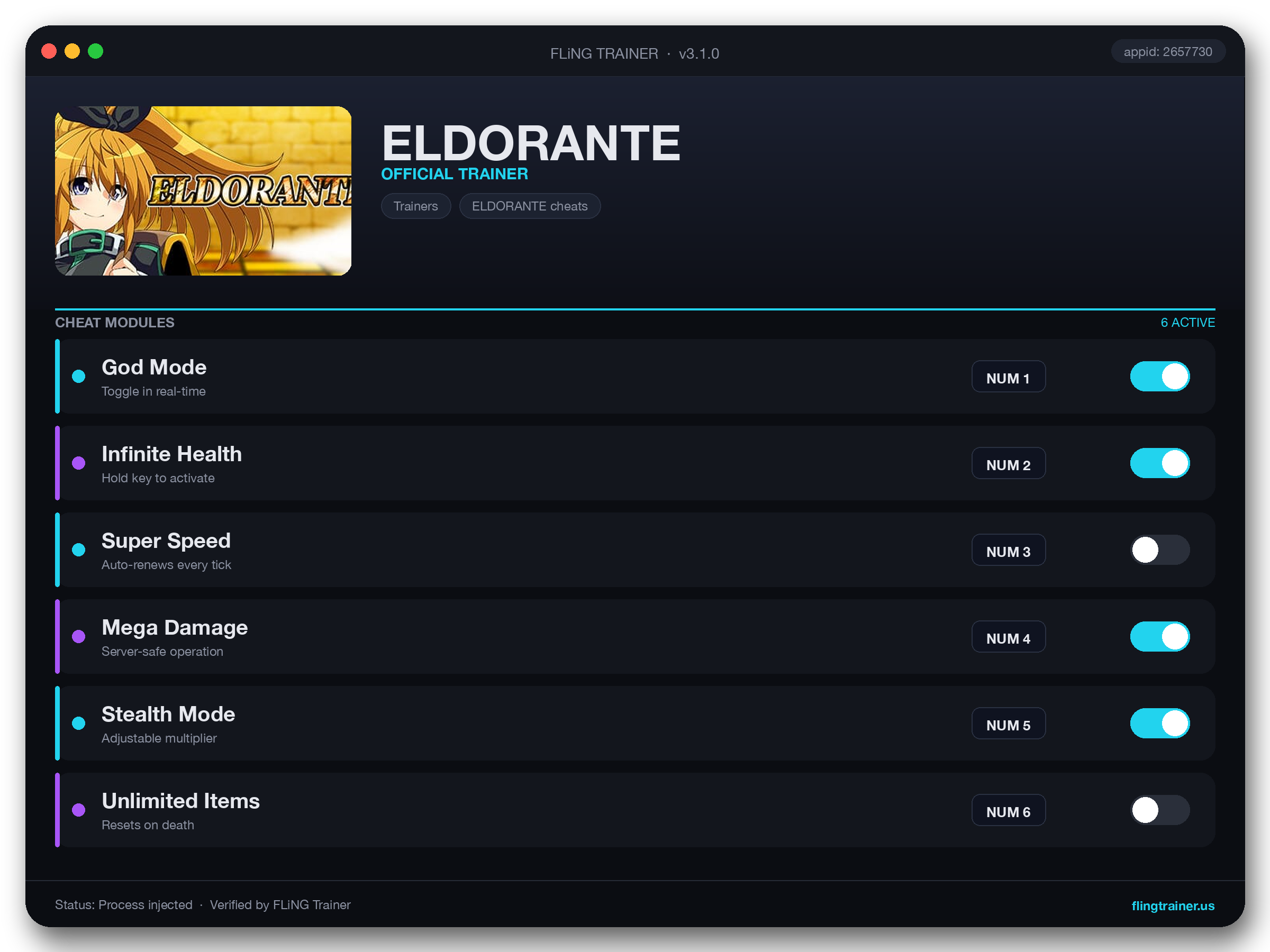 ELDORANTE Trainer interface