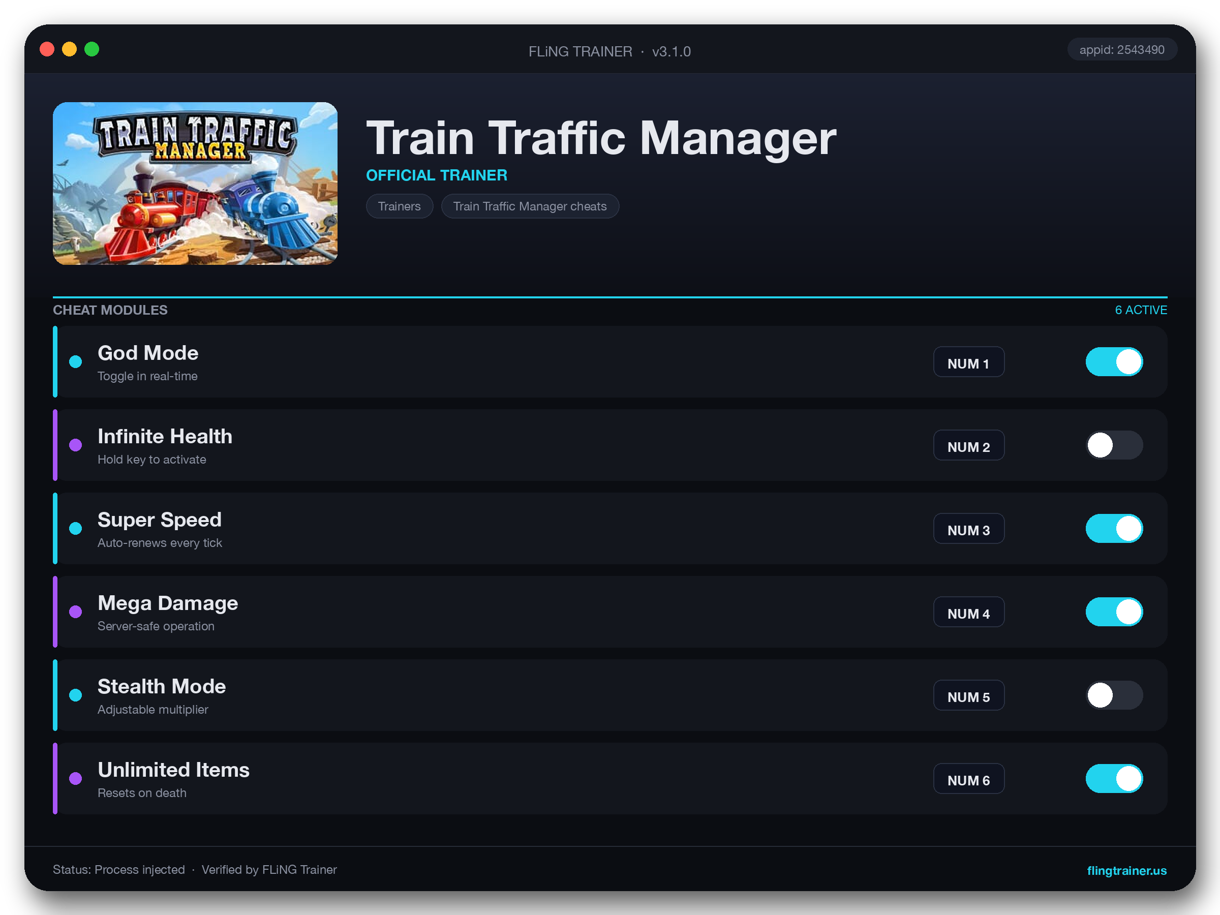 Train Traffic Manager Trainer interface