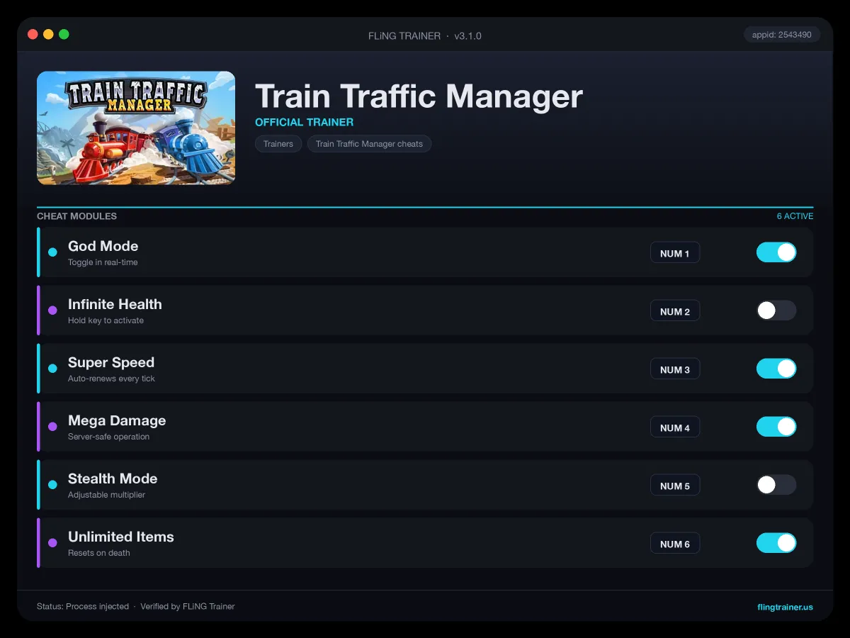 Train Traffic Manager Trainer interface