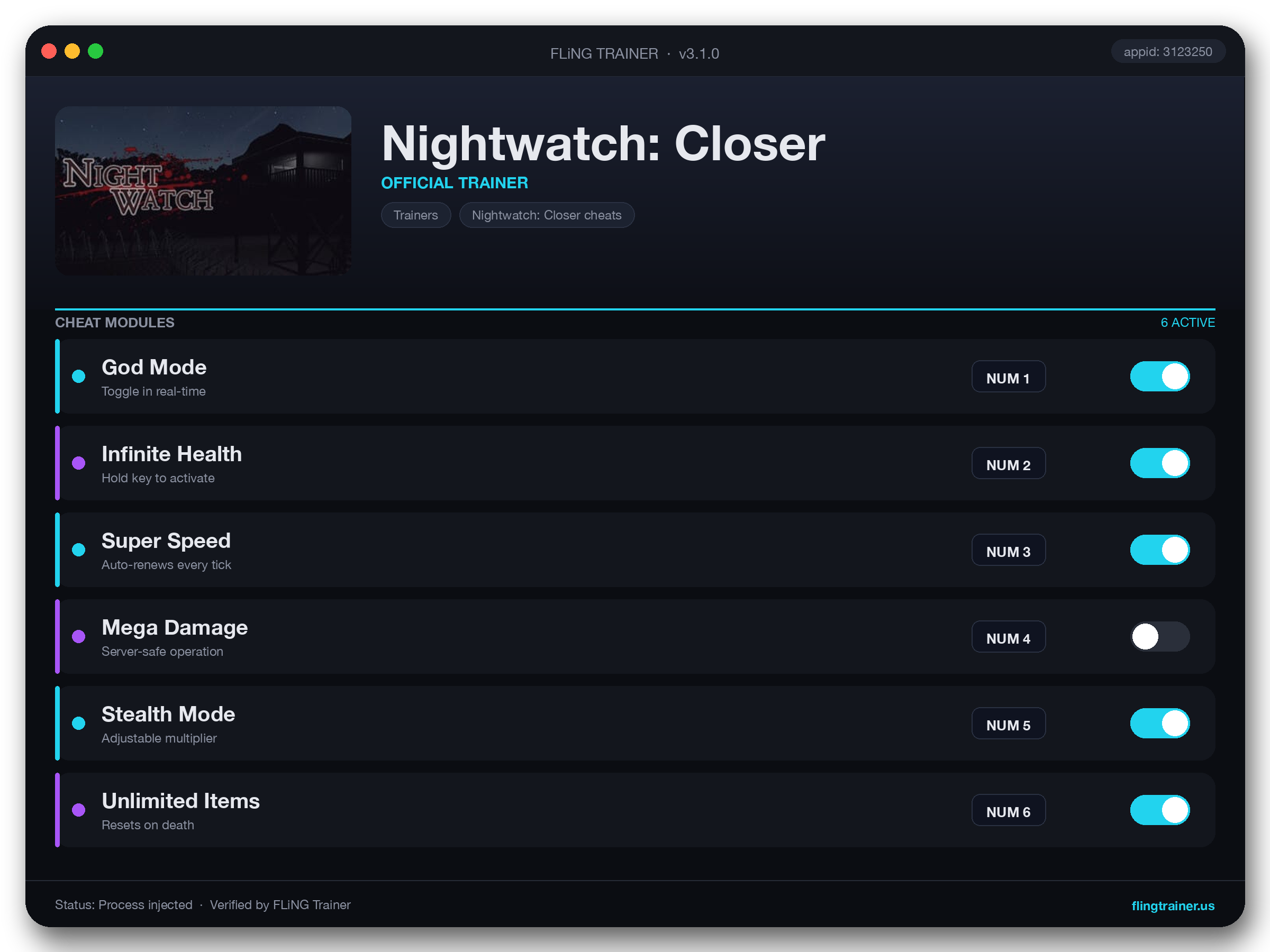 Nightwatch: Closer Trainer interface