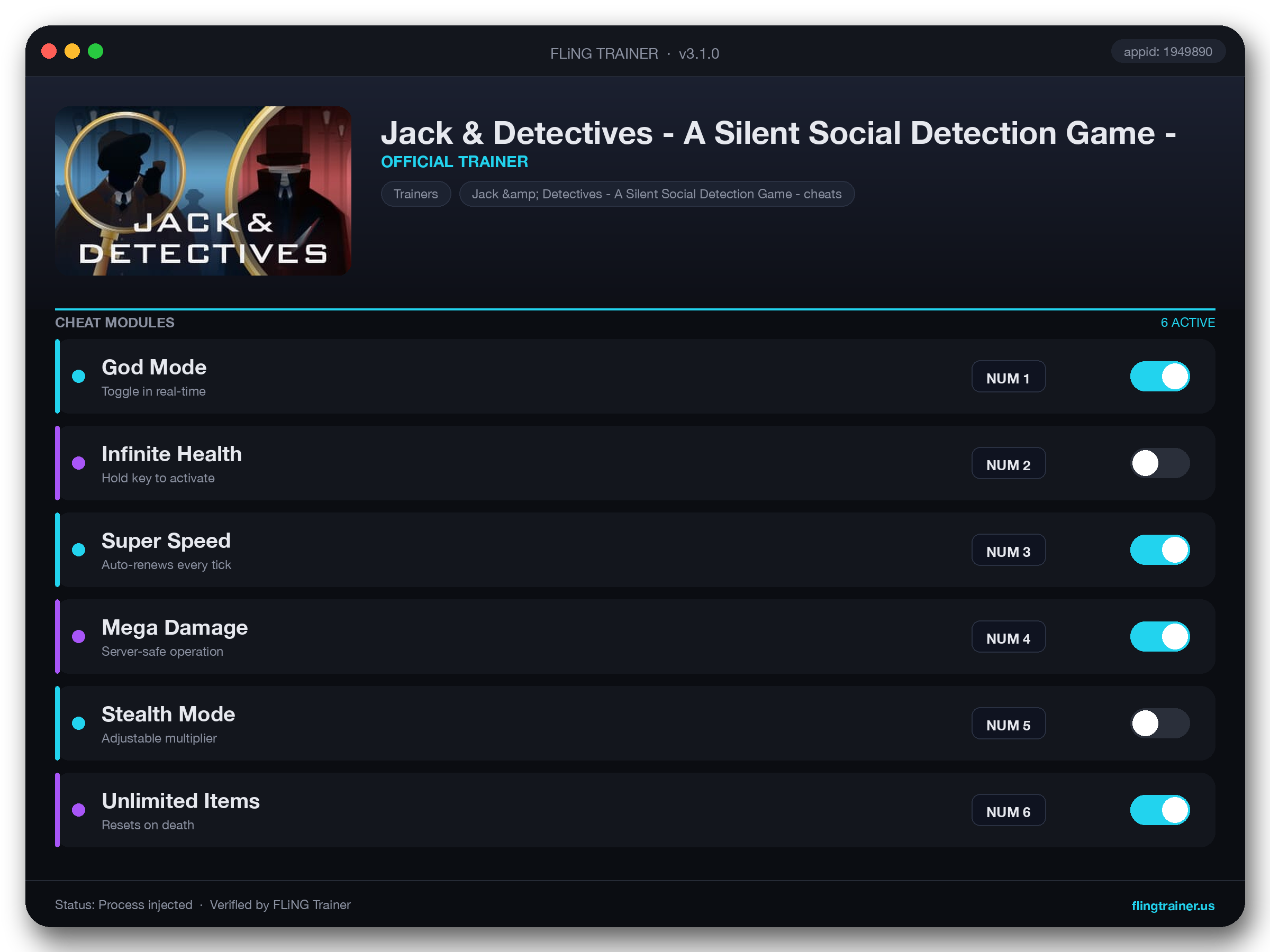 Jack & Detectives - A Silent Social Detection Game - Trainer interface