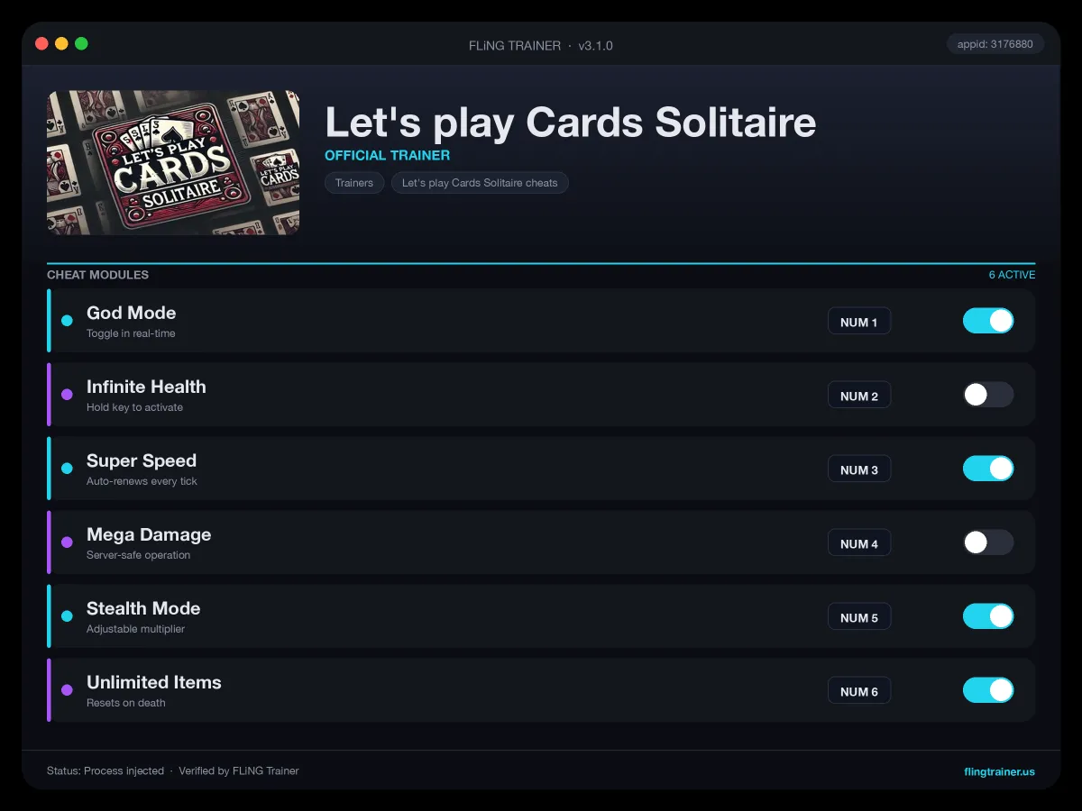 Let's play Cards Solitaire Trainer interface