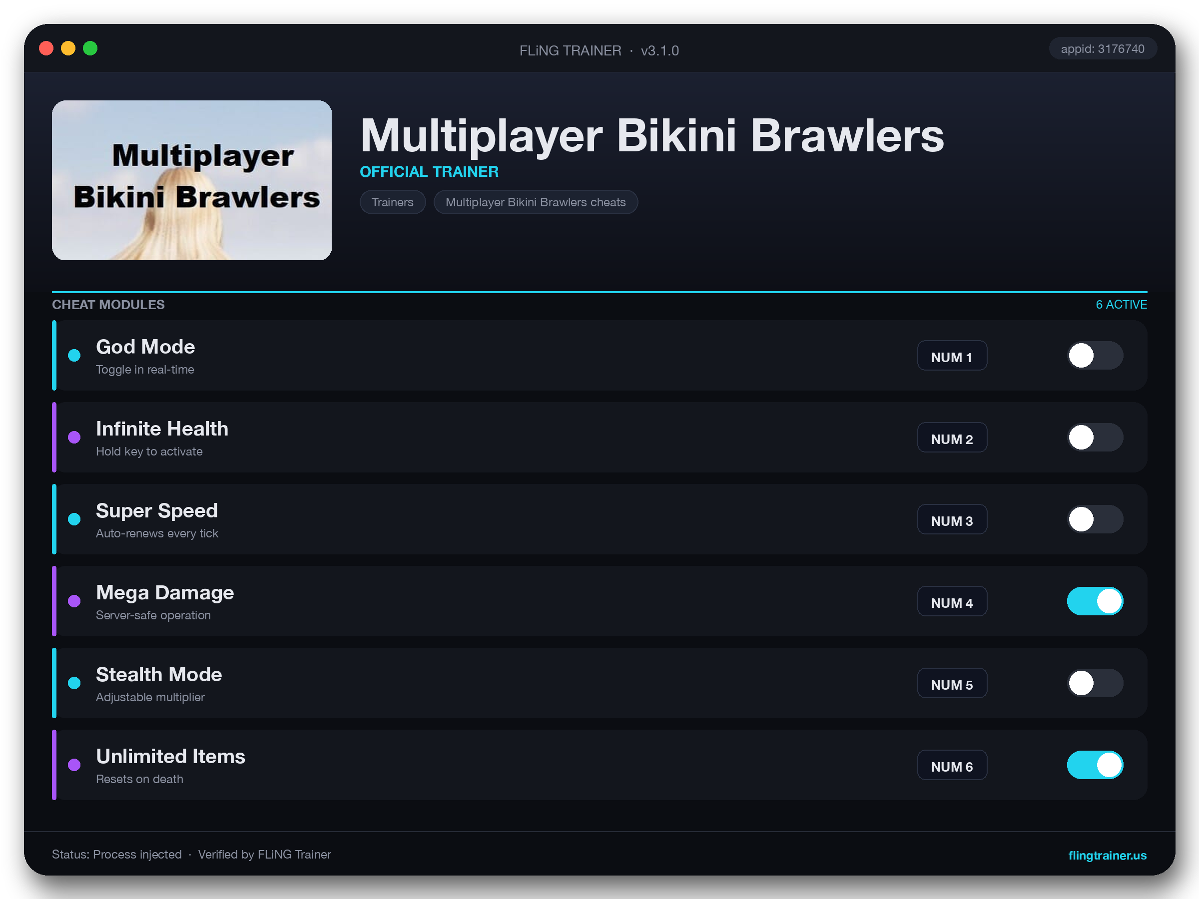 Multiplayer Bikini Brawlers Trainer interface