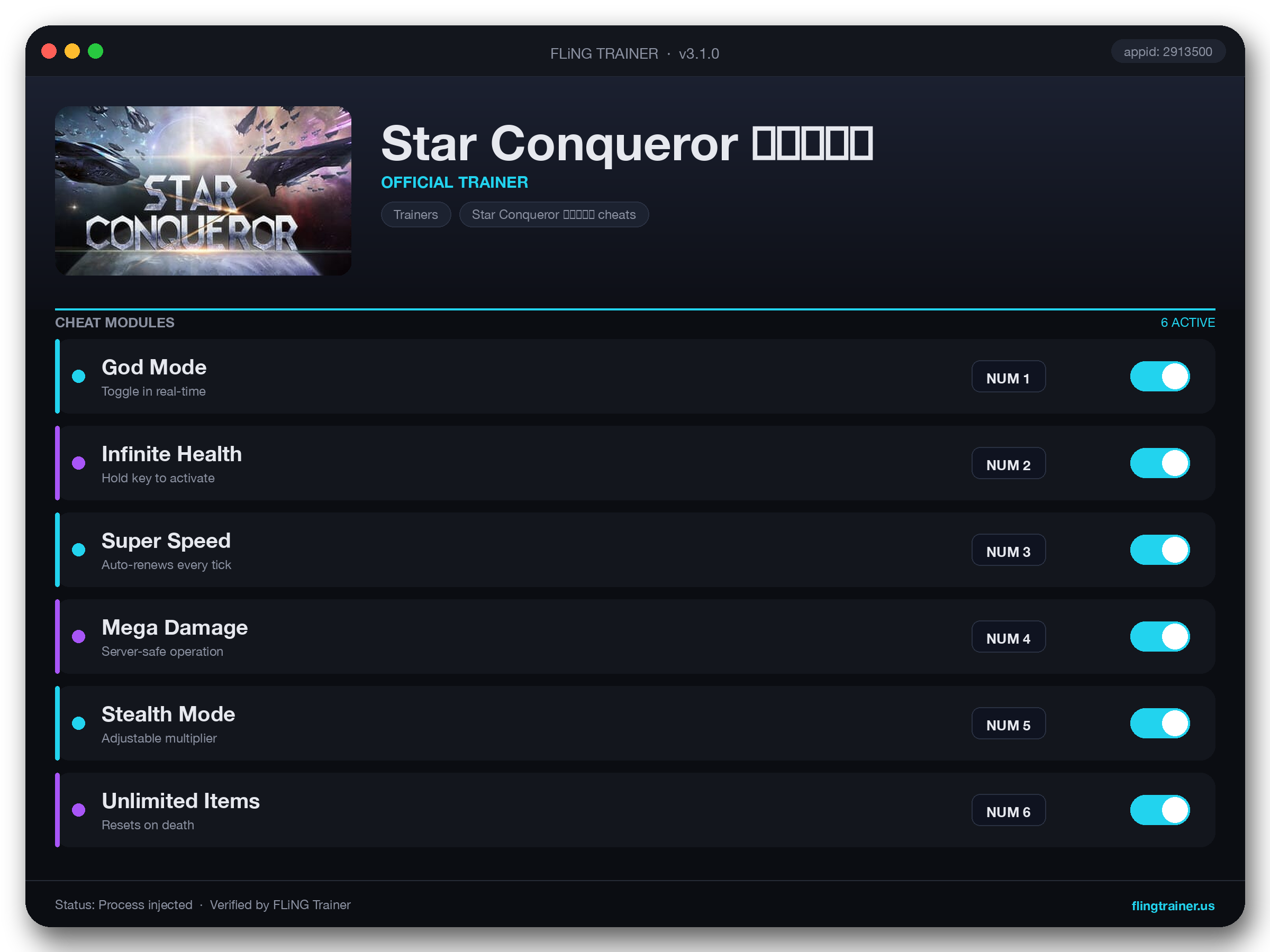 Star Conqueror 舰队指挥官 Trainer interface