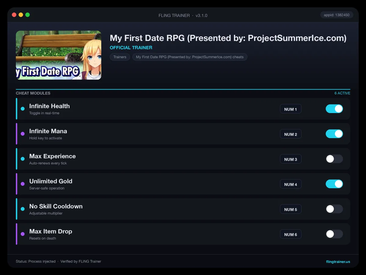 My First Date RPG (Presented by: ProjectSummerIce.com) Trainer interface