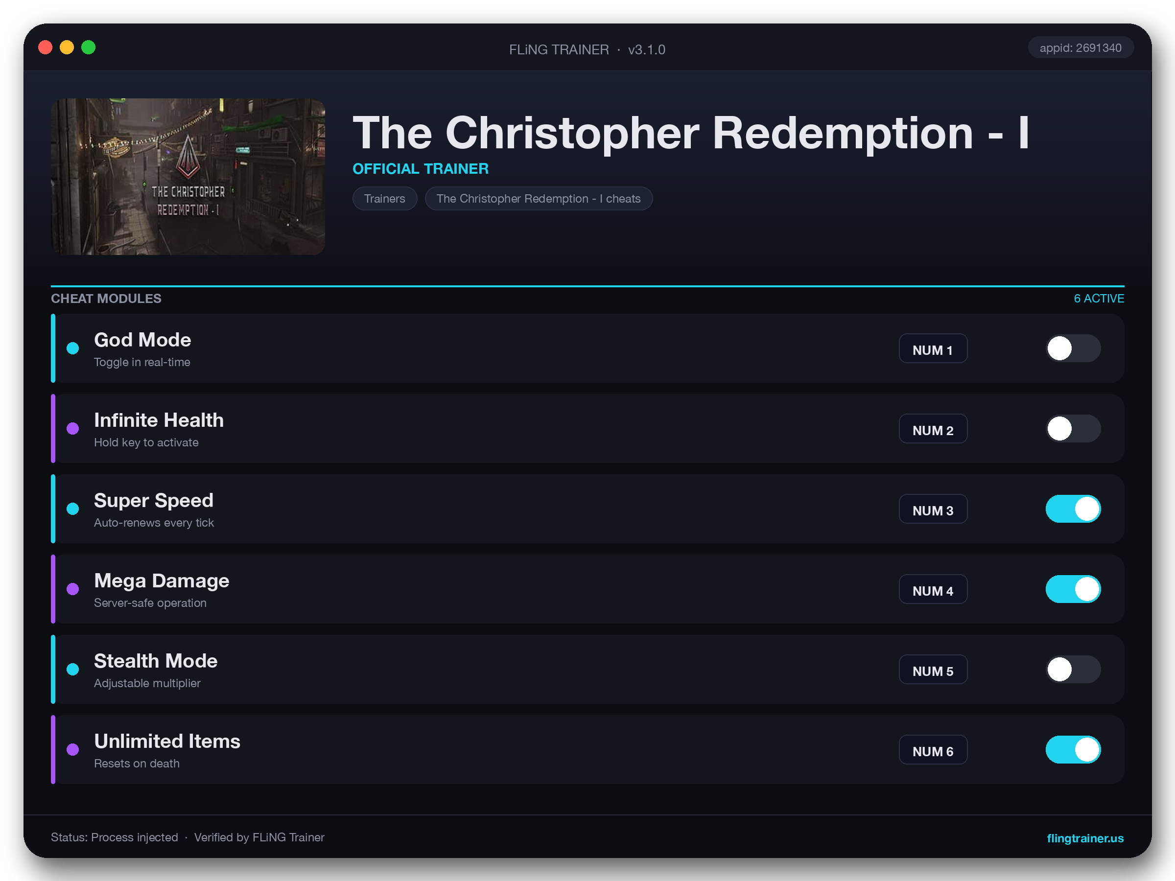 The Christopher Redemption - I Trainer interface