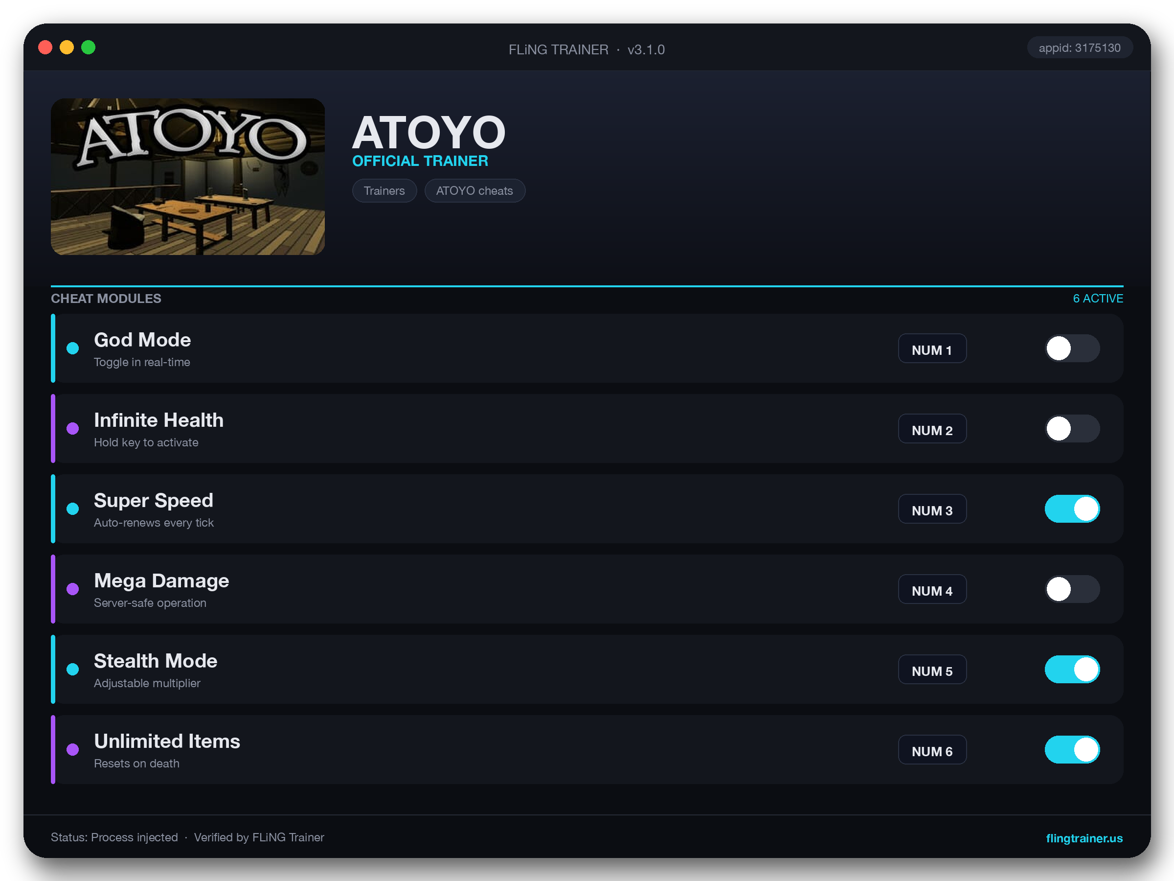 ATOYO Trainer interface