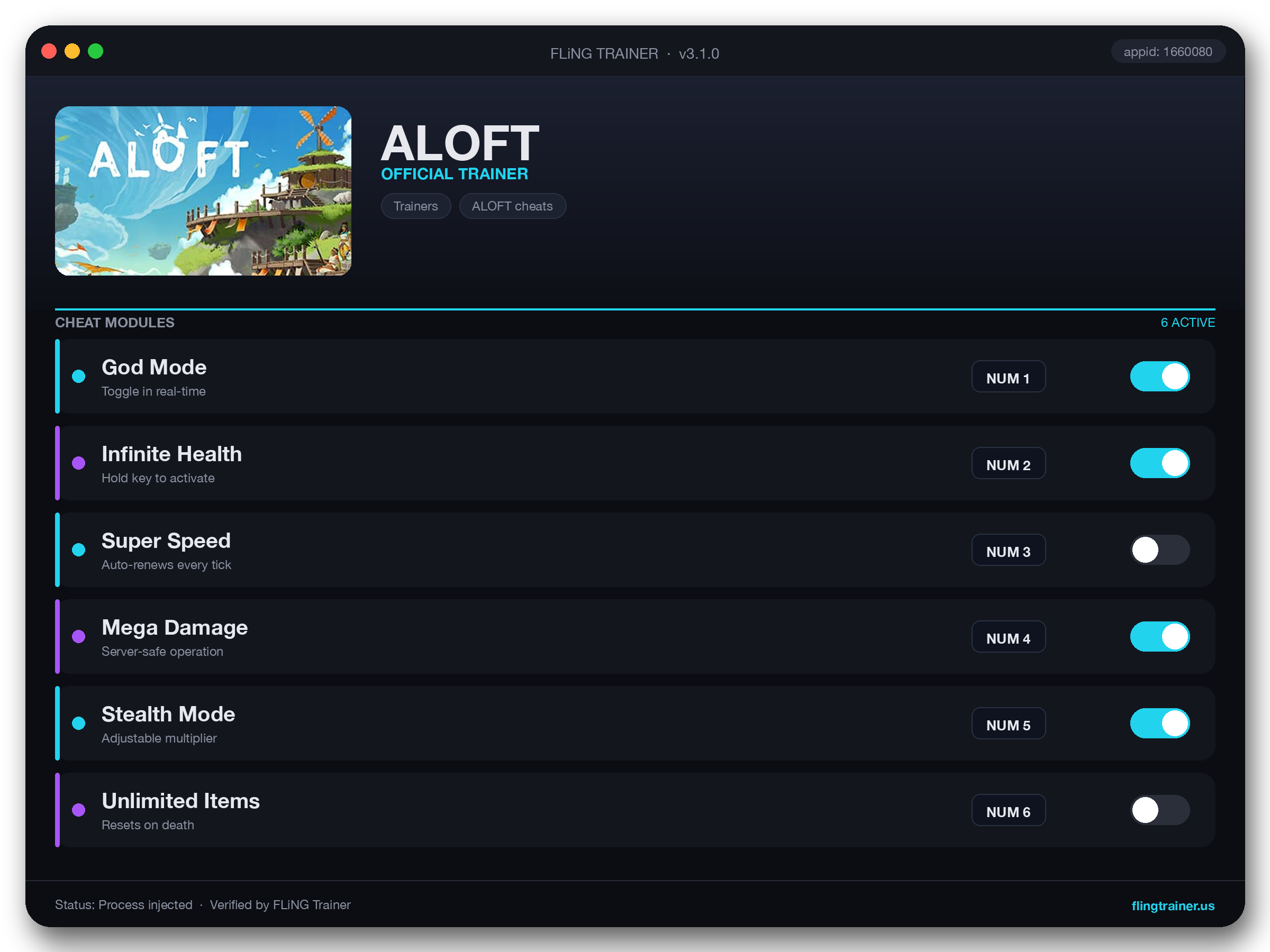 ALOFT Trainer interface