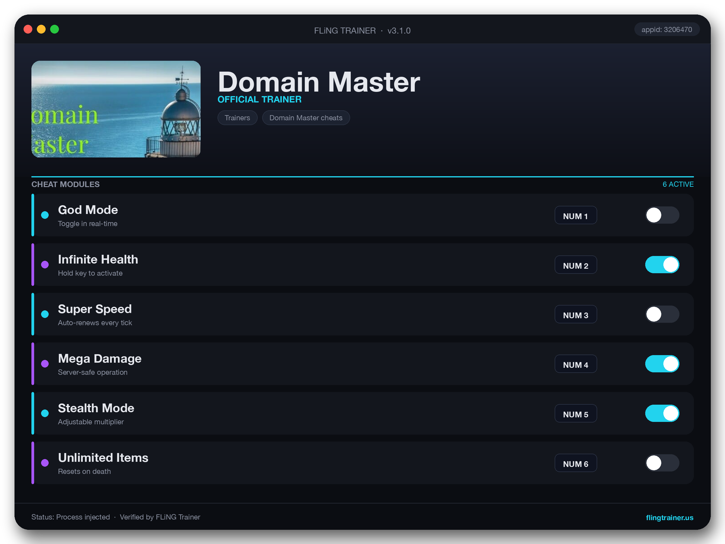 Domain Master Trainer interface