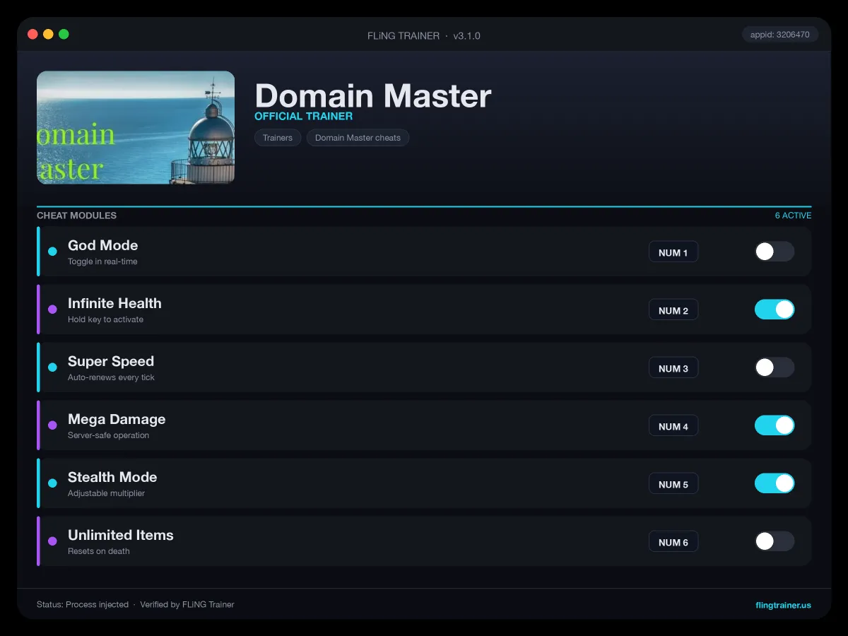 Domain Master Trainer interface