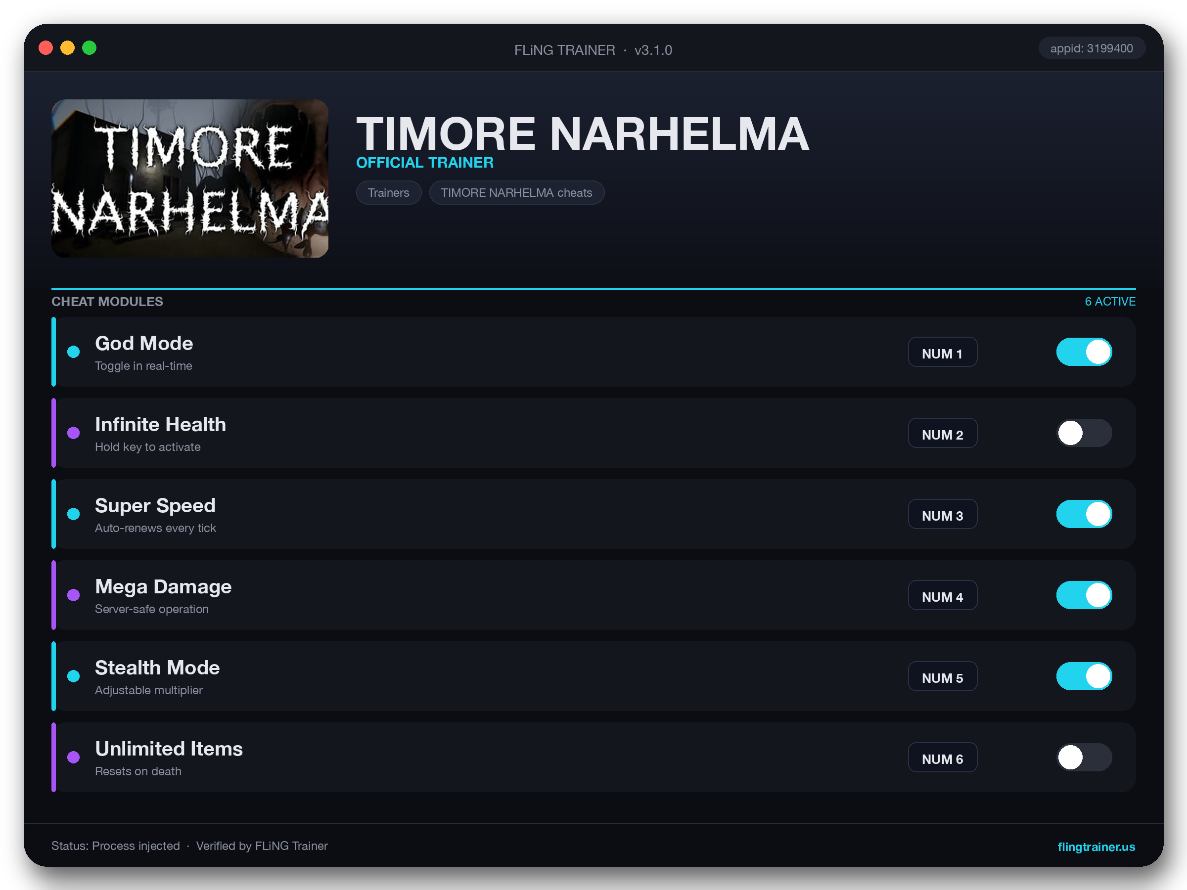 TIMORE NARHELMA Trainer interface