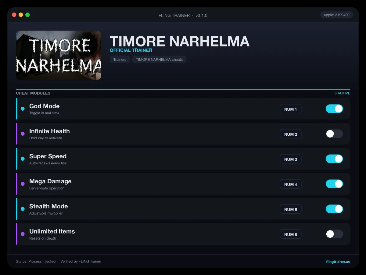 TIMORE NARHELMA Trainer interface