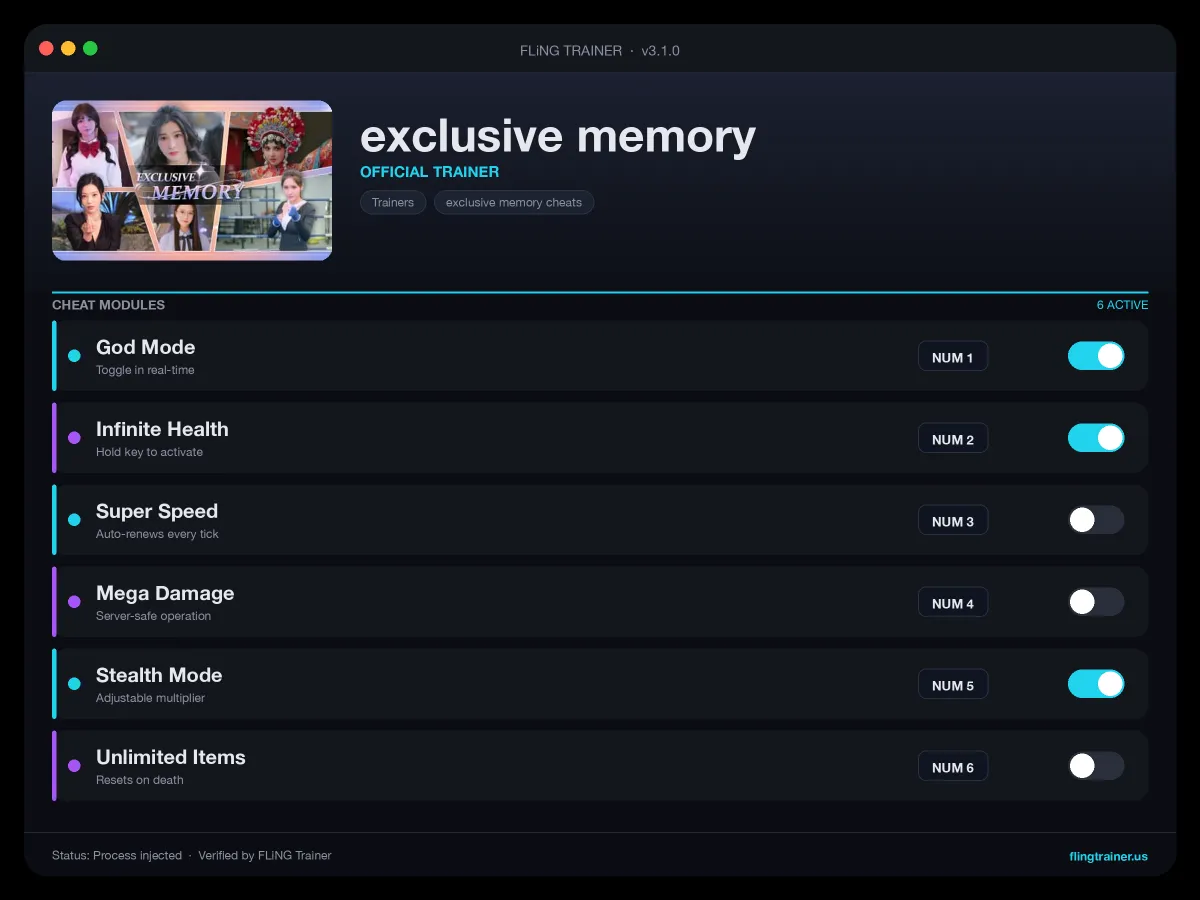 exclusive memory Trainer interface