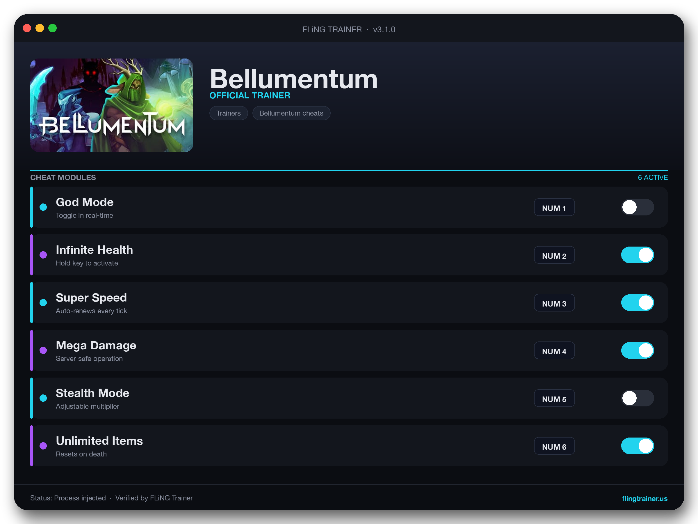 Bellumentum Trainer interface