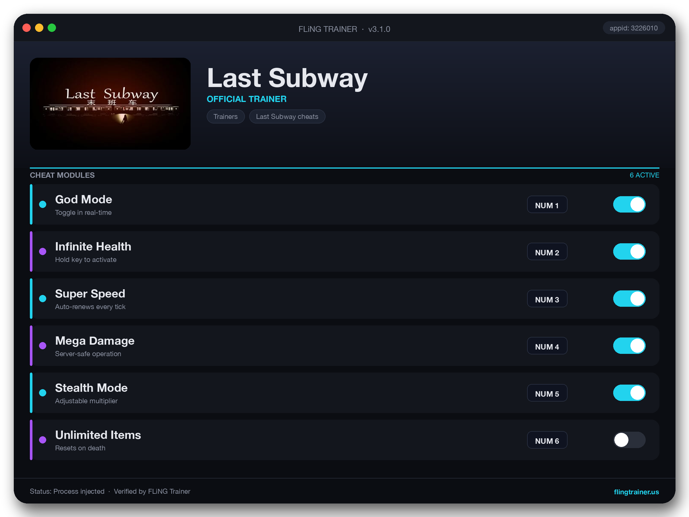 Last Subway Trainer interface