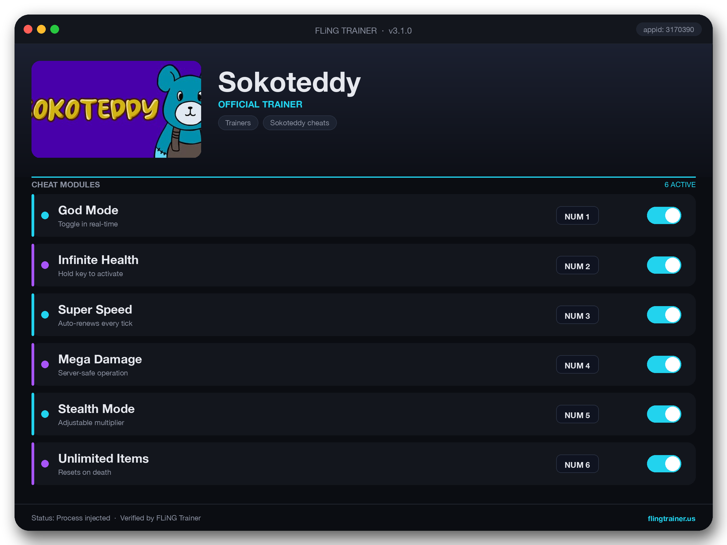 Sokoteddy Trainer interface