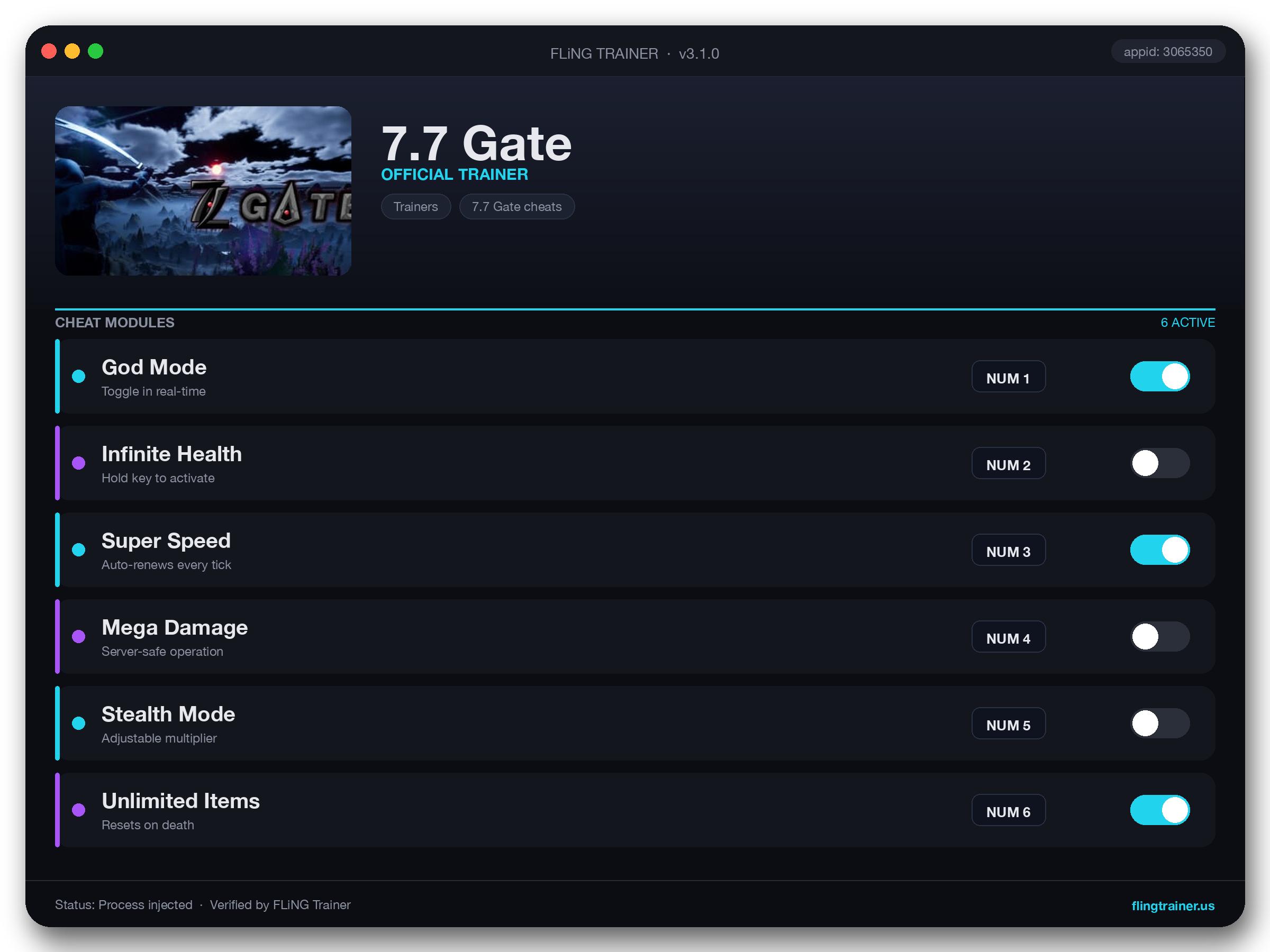 7.7 Gate Trainer interface