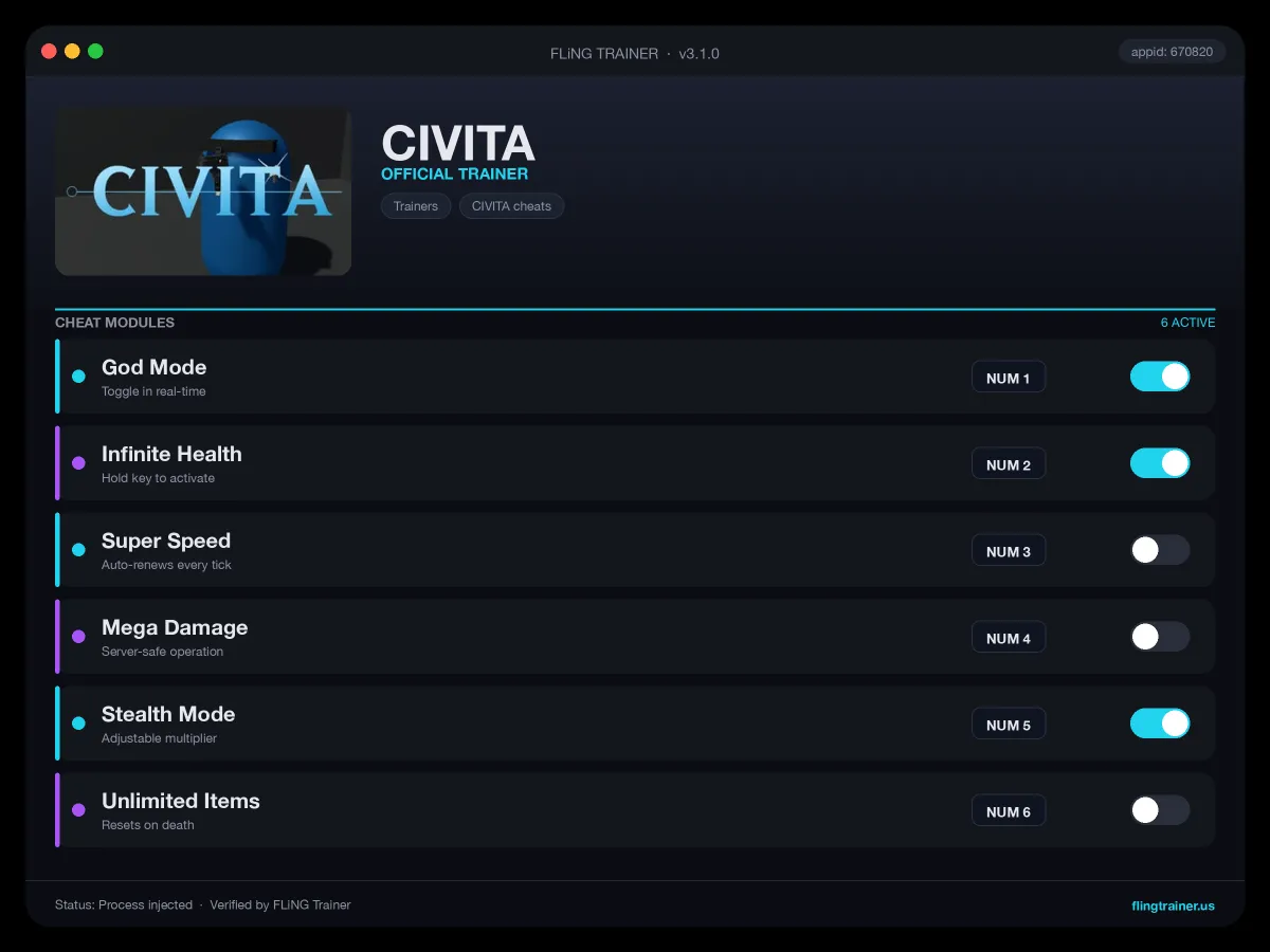CIVITA Trainer interface