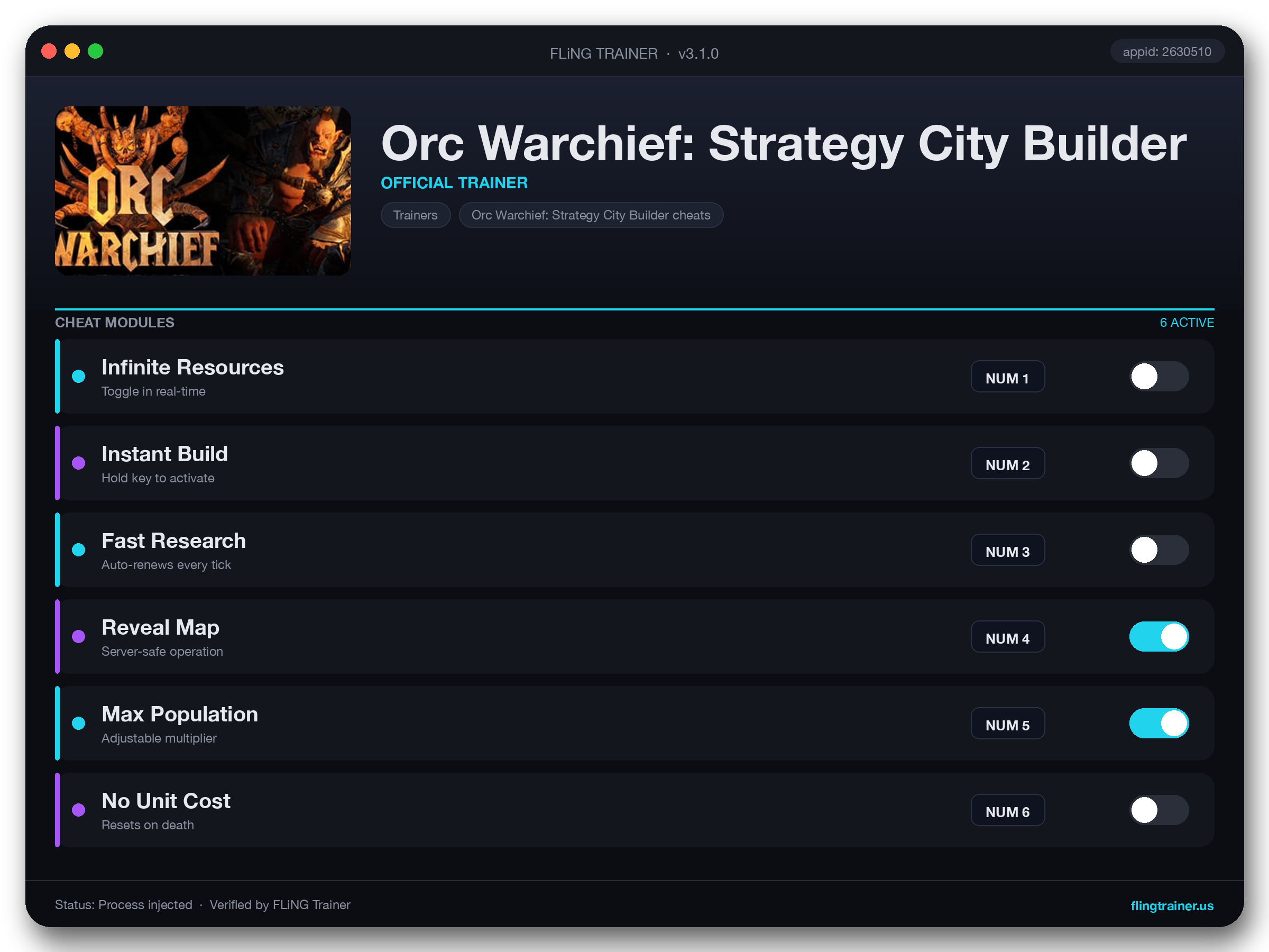 Orc Warchief: Strategy City Builder Trainer interface