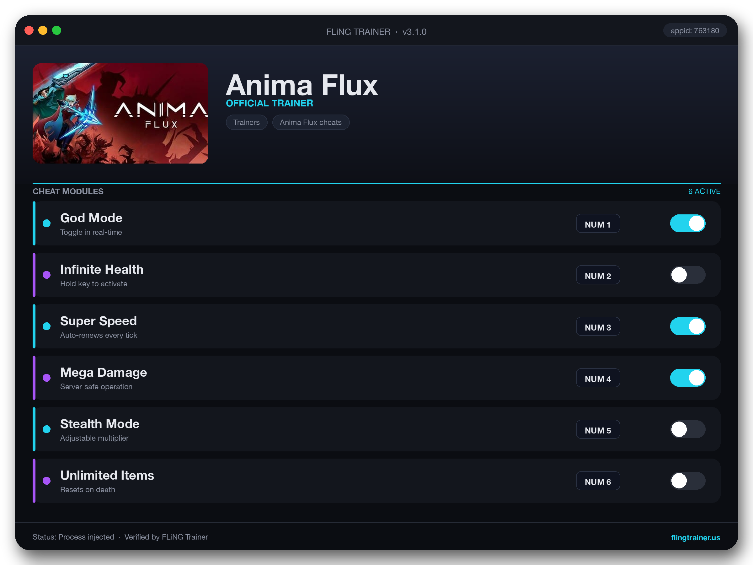 Anima Flux Trainer interface