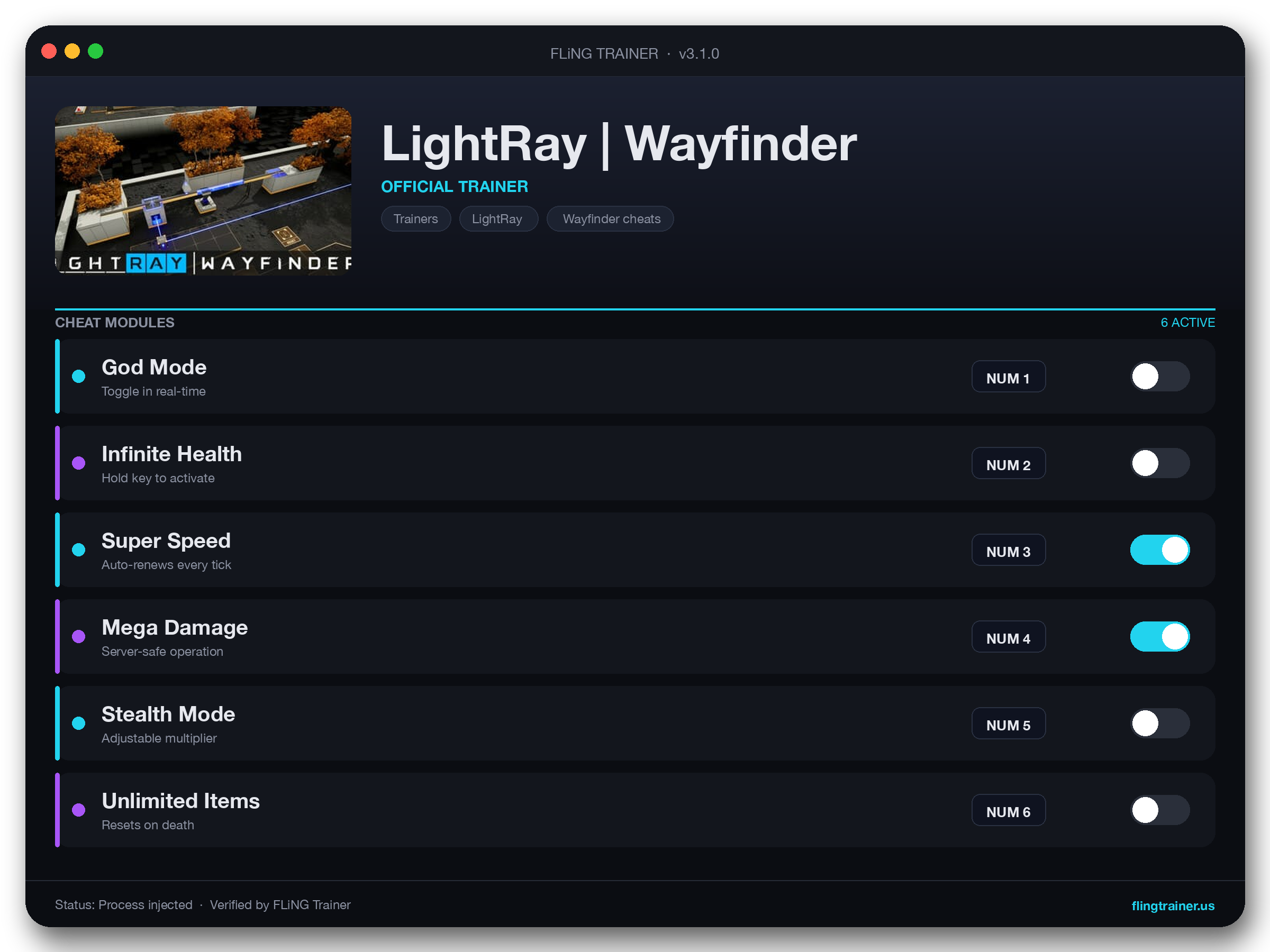 LightRay | Wayfinder Trainer interface