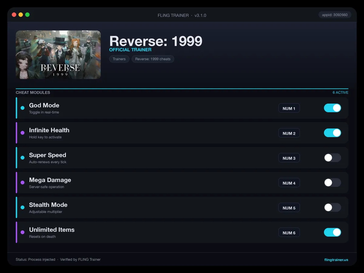 Reverse: 1999 Trainer interface