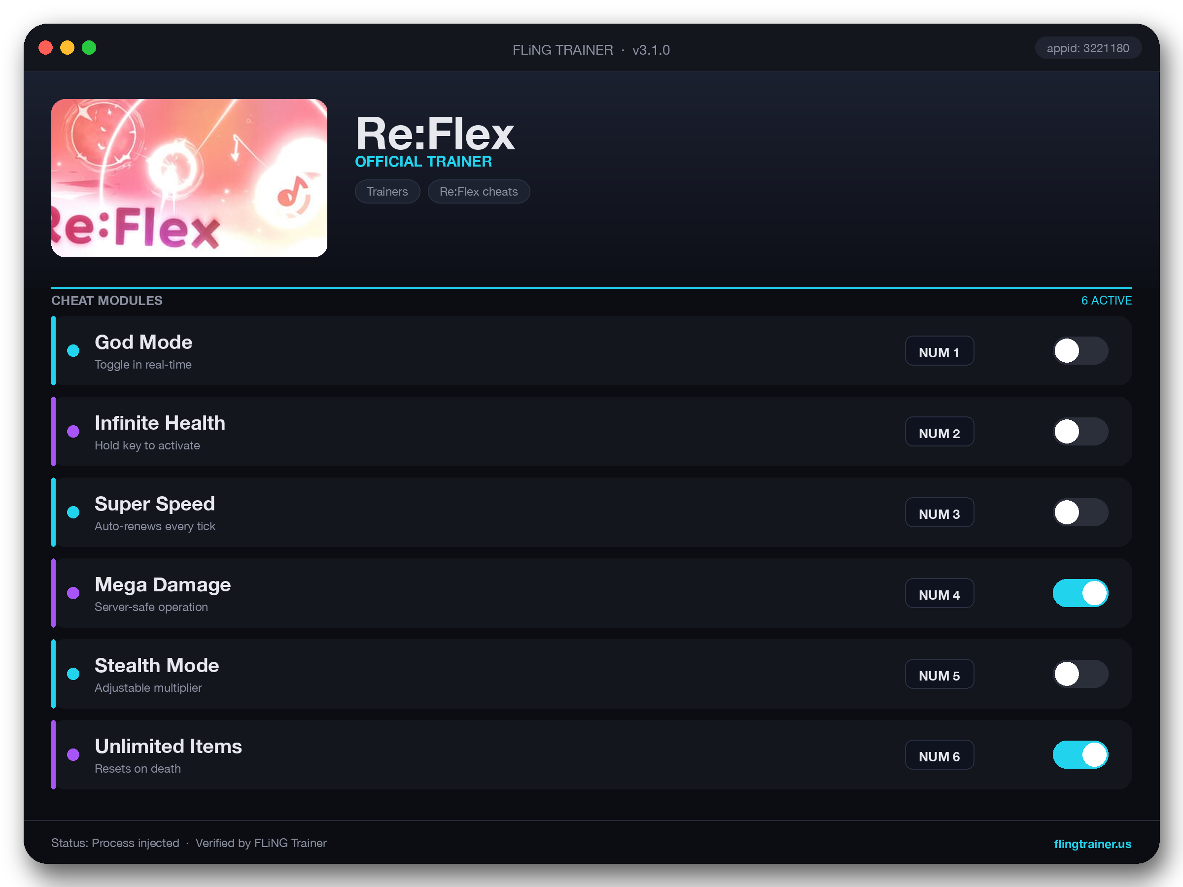 Re:Flex Trainer interface