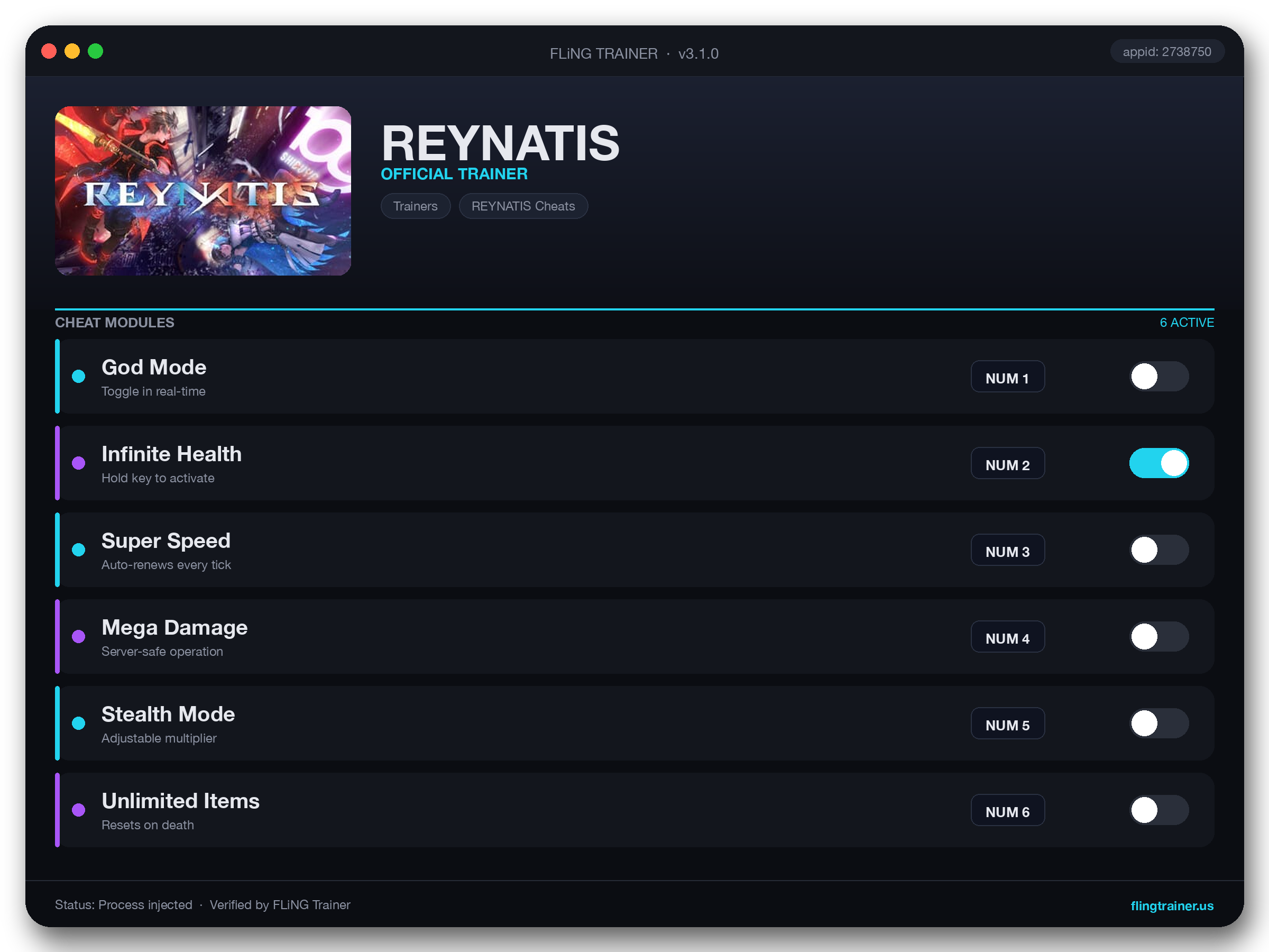 REYNATIS Trainer interface