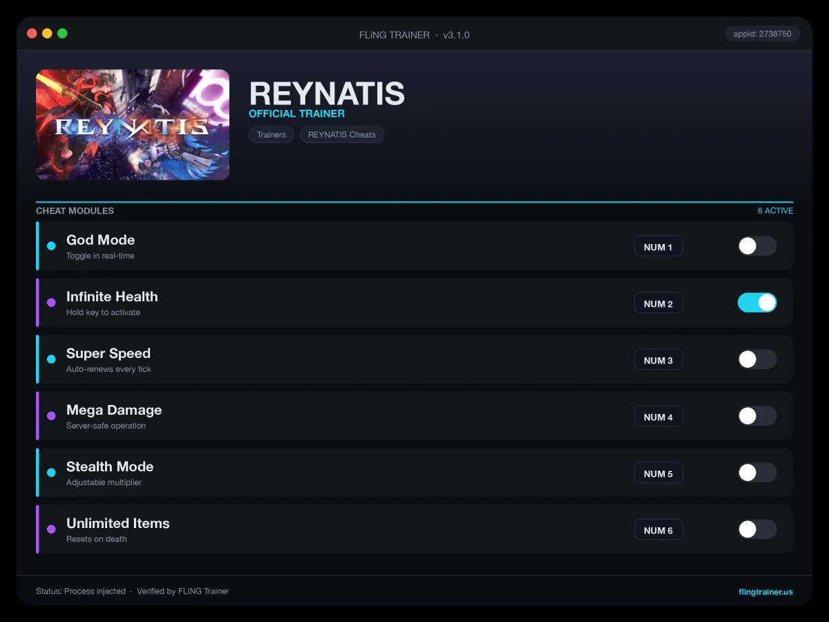 REYNATIS Trainer interface