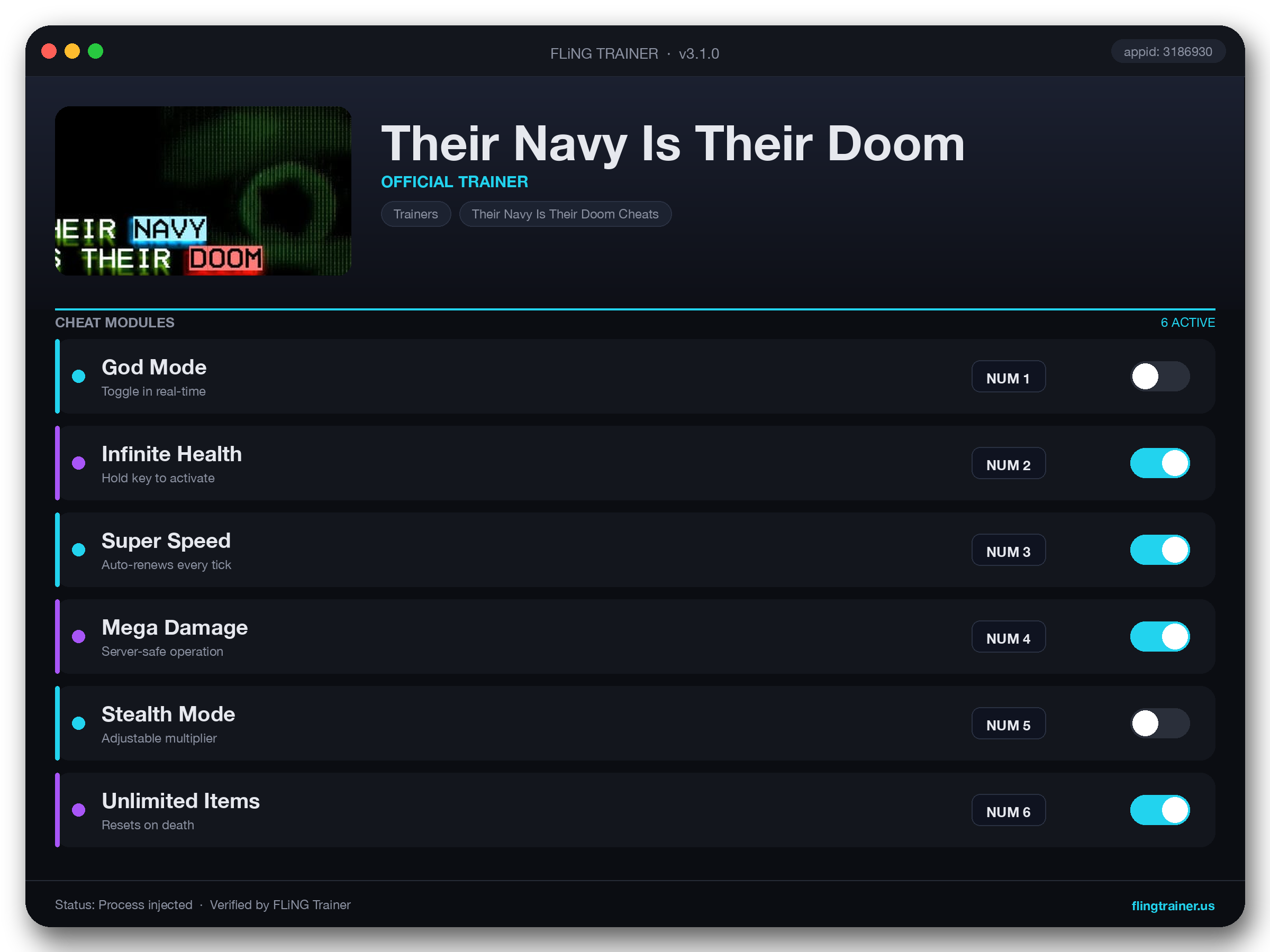 Their Navy Is Their Doom Trainer interface