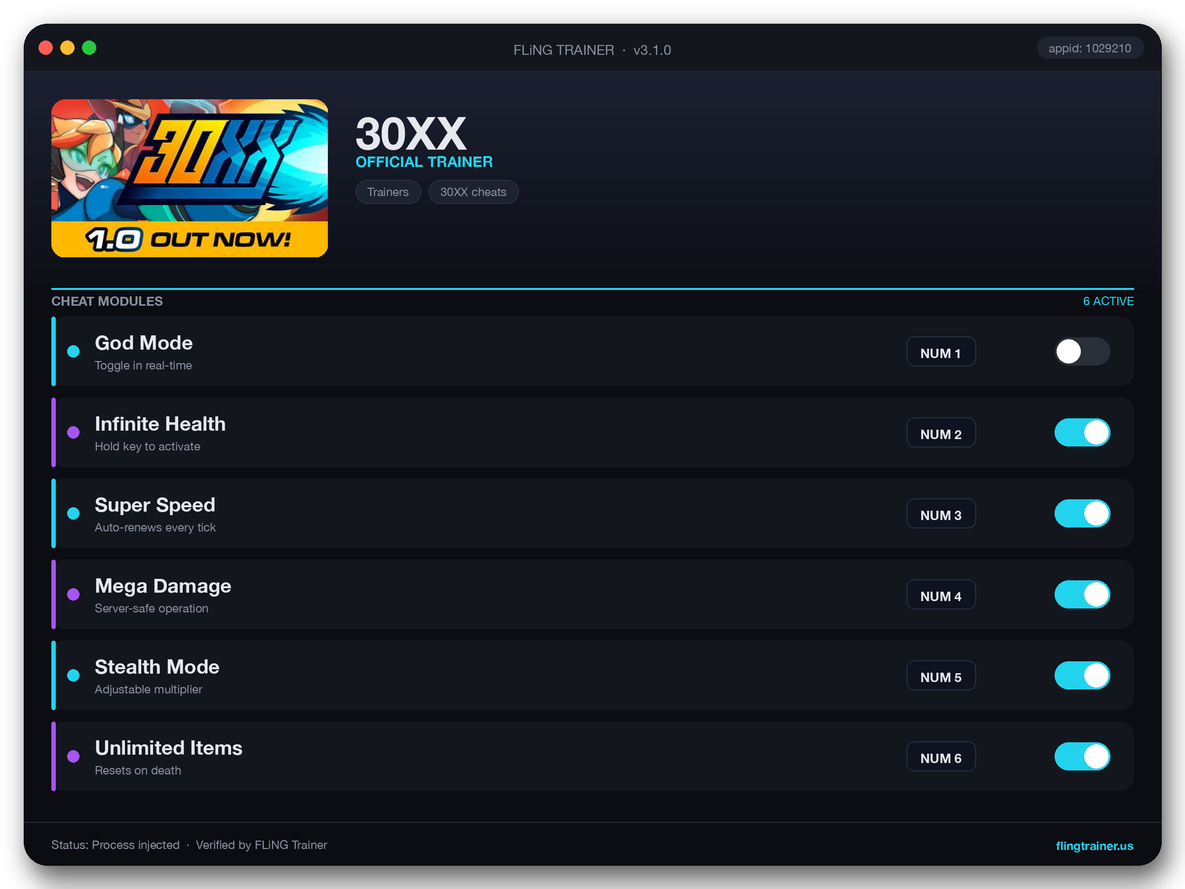 30XX Trainer interface