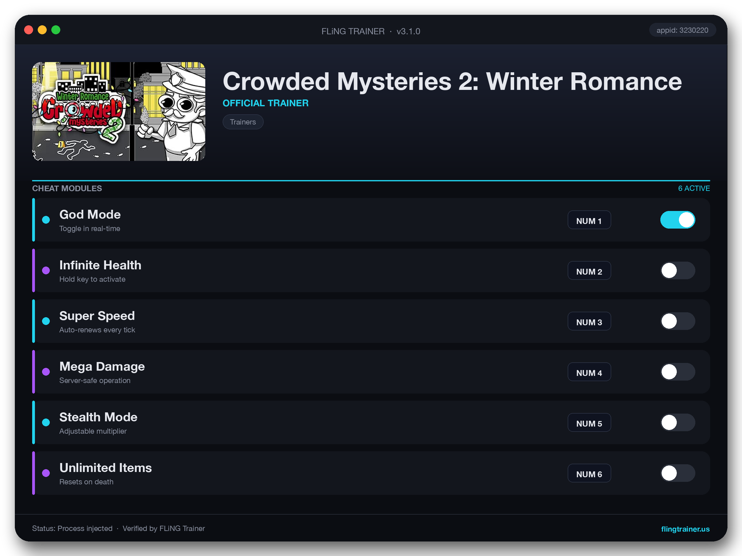 Crowded Mysteries 2: Winter Romance Trainer interface